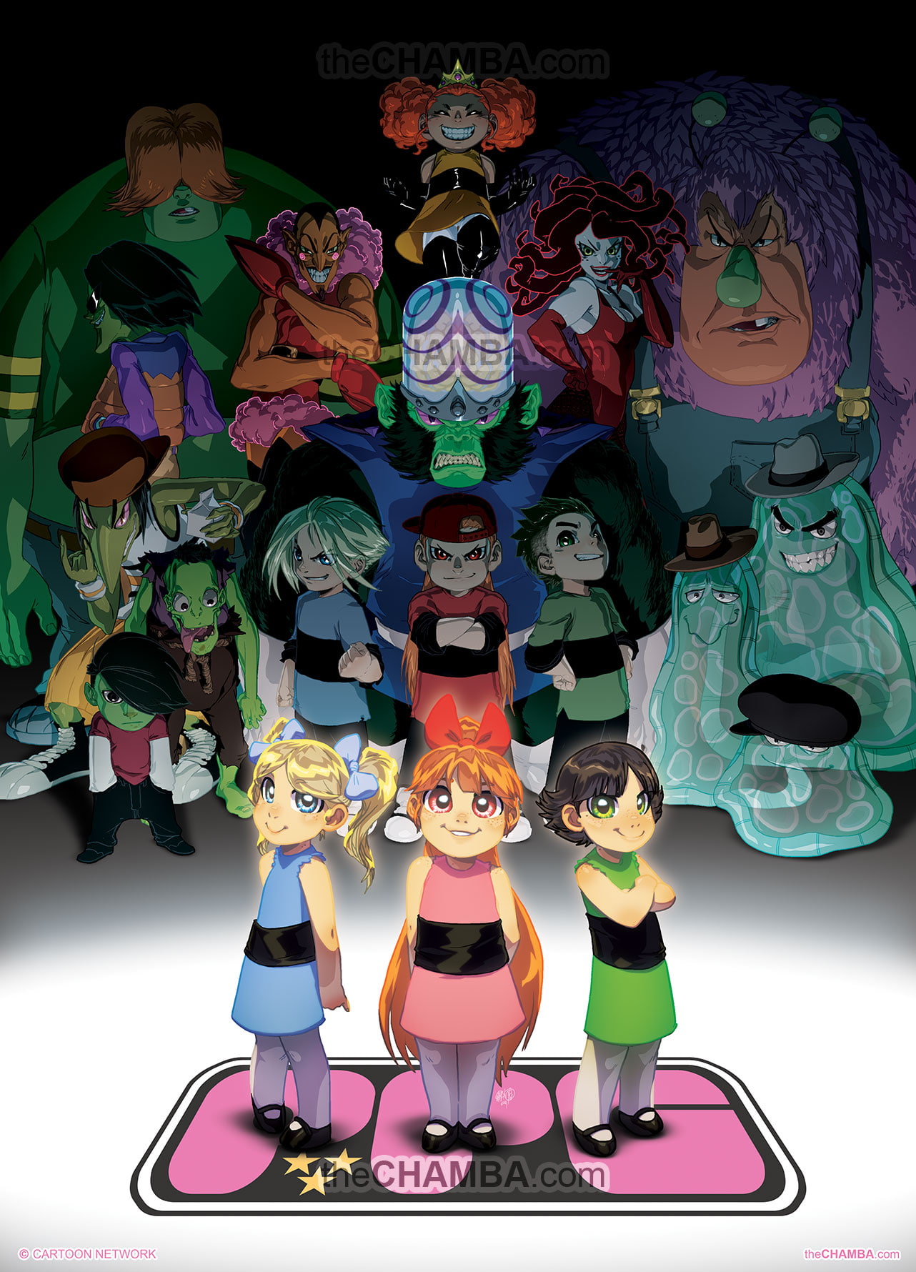large group of objects, female likeness, creativity, in a row, studio shot, Powerpuff Girls, indoors, full length, 720P, representation, multi colored, Phone HD Wallpaper