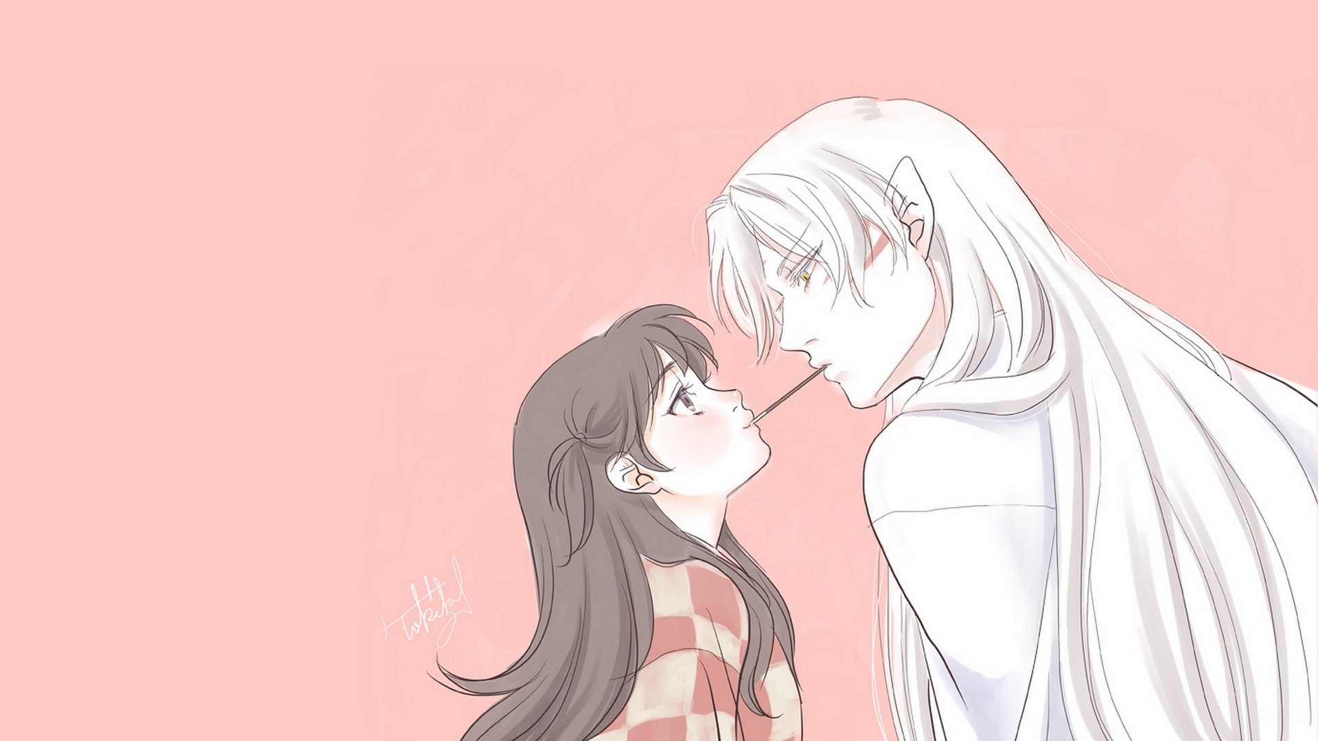 Rin (InuYasha), Sesshōmaru (InuYasha), 1080P, InuYasha, Anime, HD Wallpaper