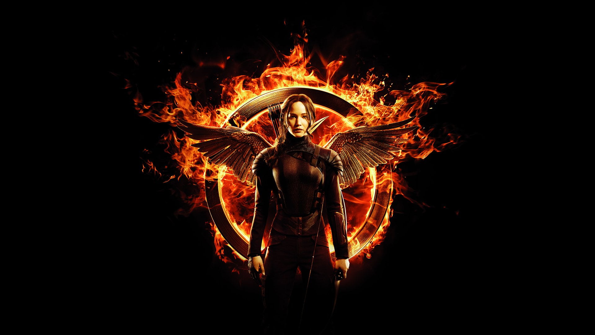 fire - natural phenomenon, dark, illuminated, Fire, arts culture and entertainment, Wings, 1080P, firework, skill, firework display, performance, Jennifer Lawrence, HD Wallpaper