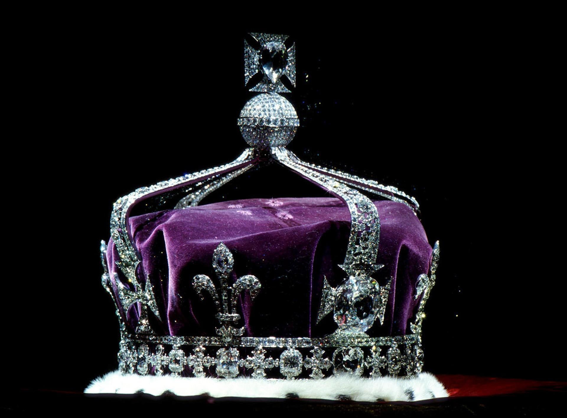 crown, photogrphy, 1080P, silver, royal, jewels, 3d and abstract, purple, HD Wallpaper