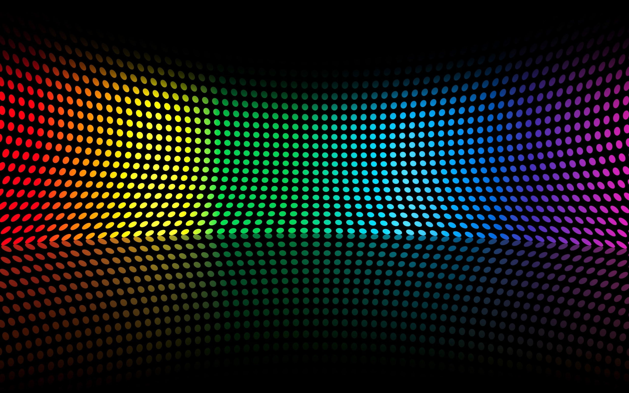 circles, reflections, multicolor, 2K, colors, black, 007, rainbows, dots, abstract, HD Wallpaper