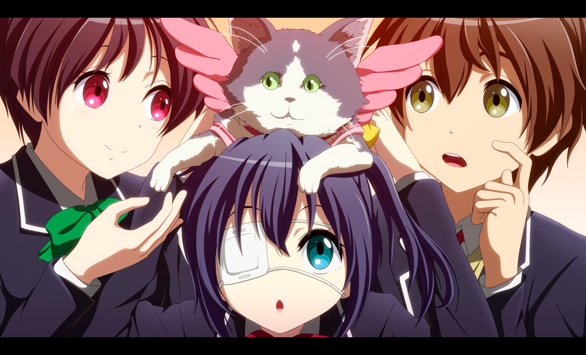 illuminated, representation, art and craft, 1080P, women, headshot, Chuunibyou demo Koi ga Shitai!, human face, indoors, multi colored, auto post production filter, HD Wallpaper