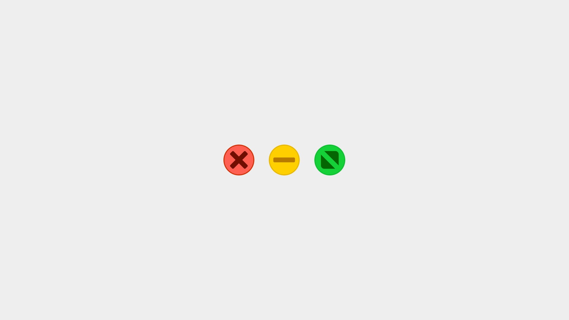 copy space, choice, white background, green color, OSX 10.10, multi colored, no people, minimalism, red, circle, 1080P, cut out, still life, yellow, button, HD Wallpaper