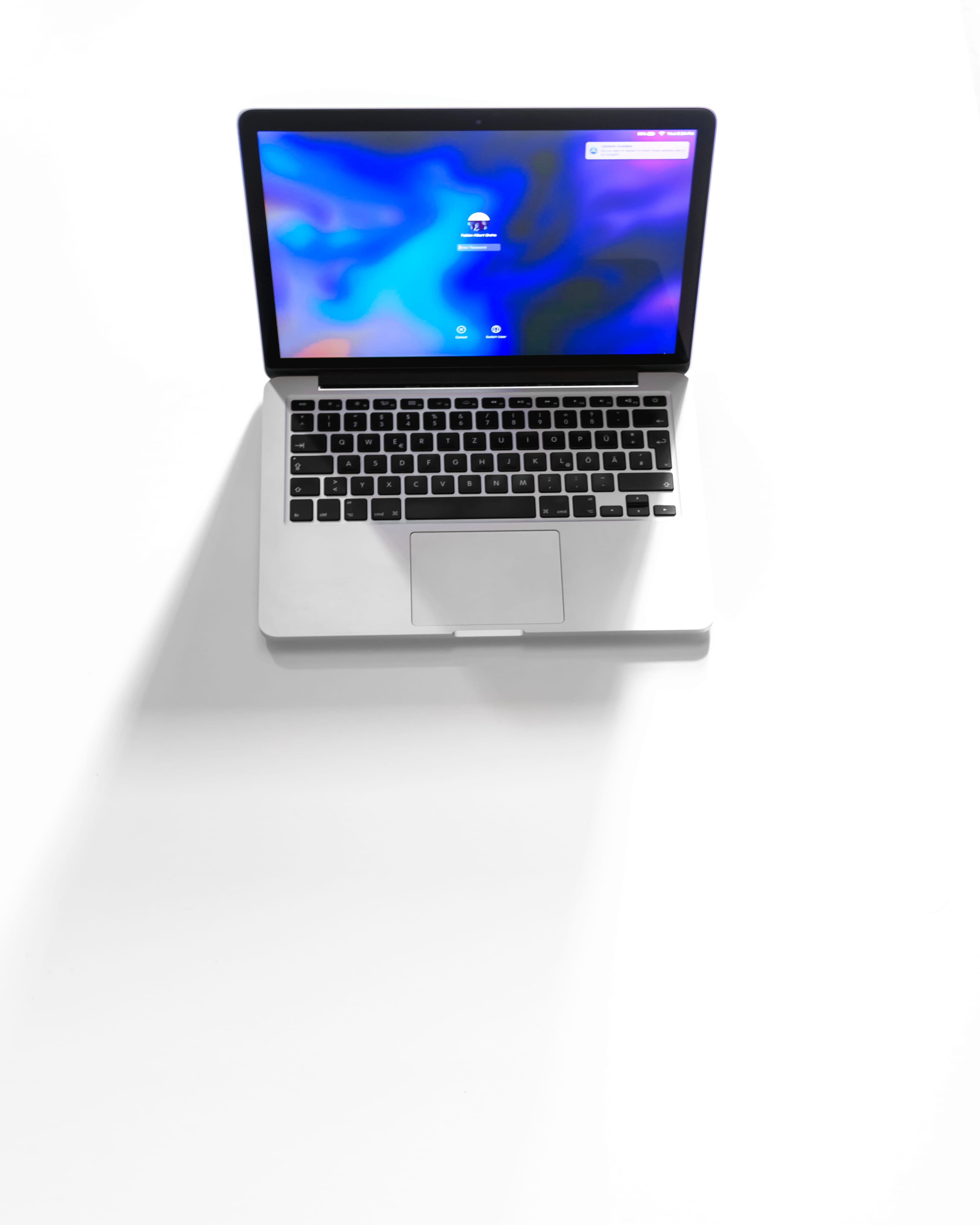 macbook pro, technology, macbook, portable information device, minimalistic, programming, communication, connection, table, white background, tech, indoors, Phone HD Wallpaper
