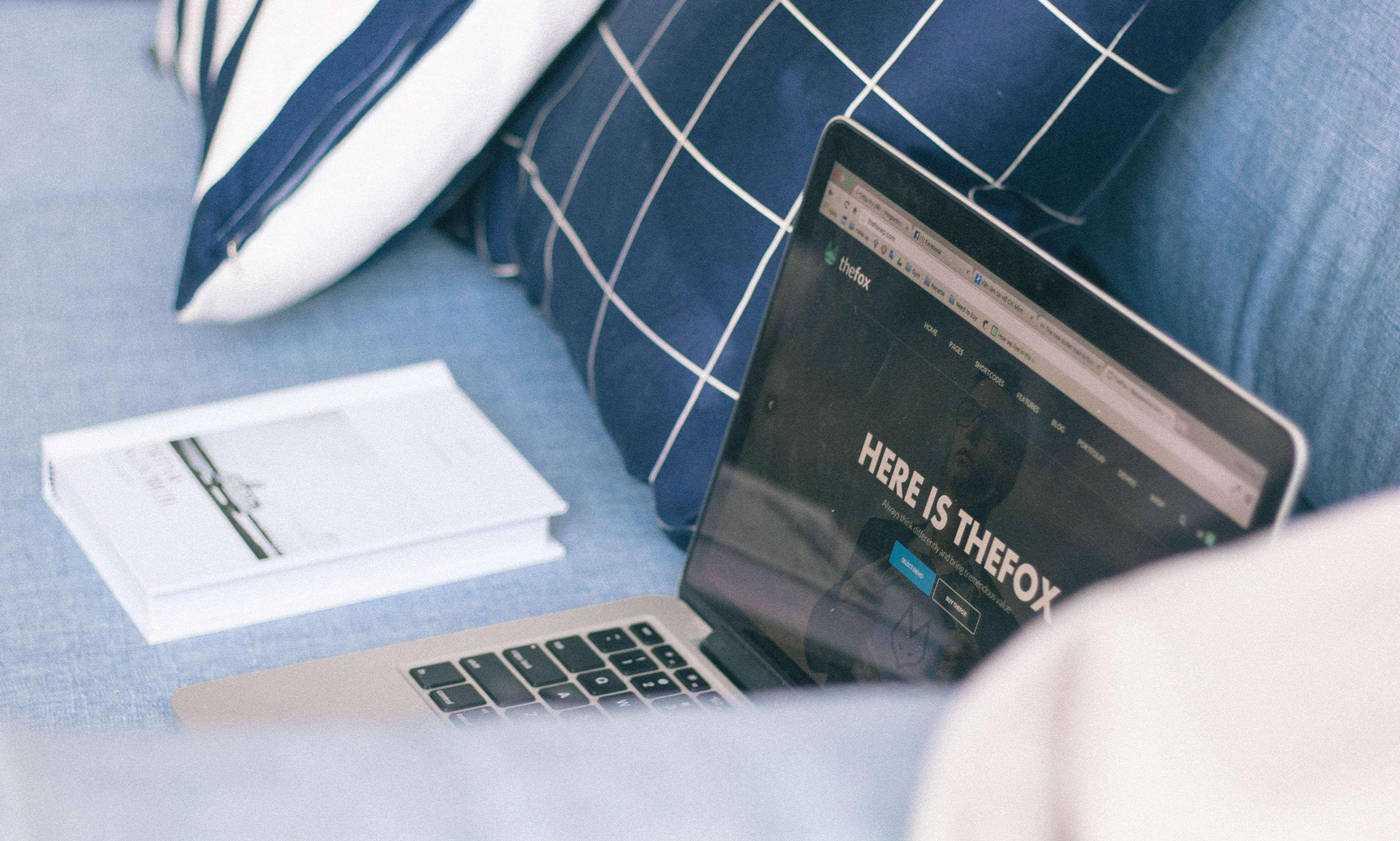white, blue, music, macbook pro, paper, thefox, vsco, apple, 4K, home interior, group of objects, wireless technology, indoors, studio shot, selective focus, HD Wallpaper