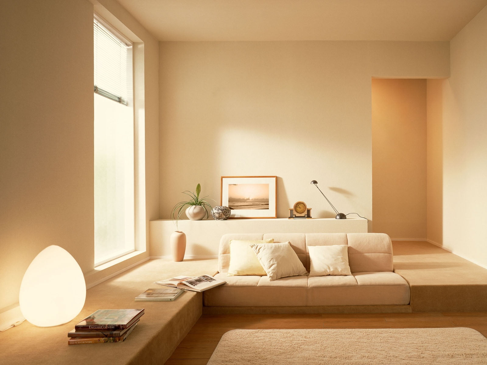 modern, stuffed, home showcase interior, publication, bed, electric Lamp, elegance, sofa, lighting equipment, table, furniture, decor, relaxation, living Room, HD Wallpaper