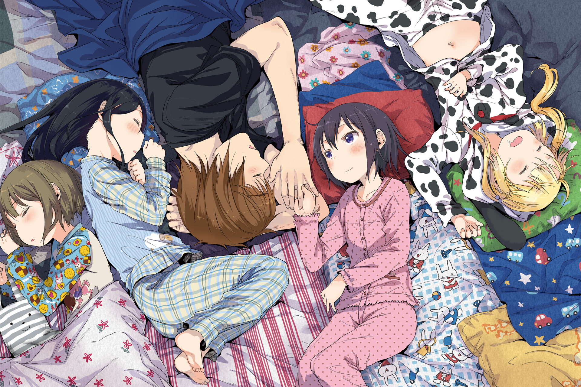 1080P, sleeping, mahon, arekusa, pajamas, HD Wallpaper