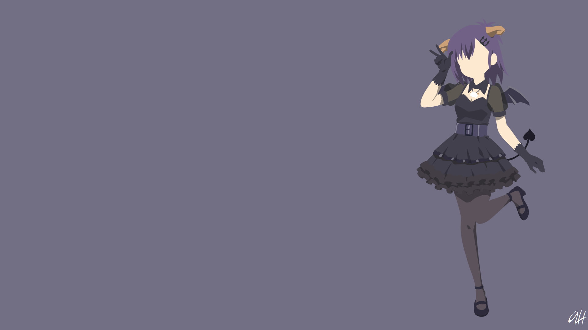 Anime, 1080P, Gabriel DropOut, Minimalist, Vignette Tsukinose April, HD Wallpaper