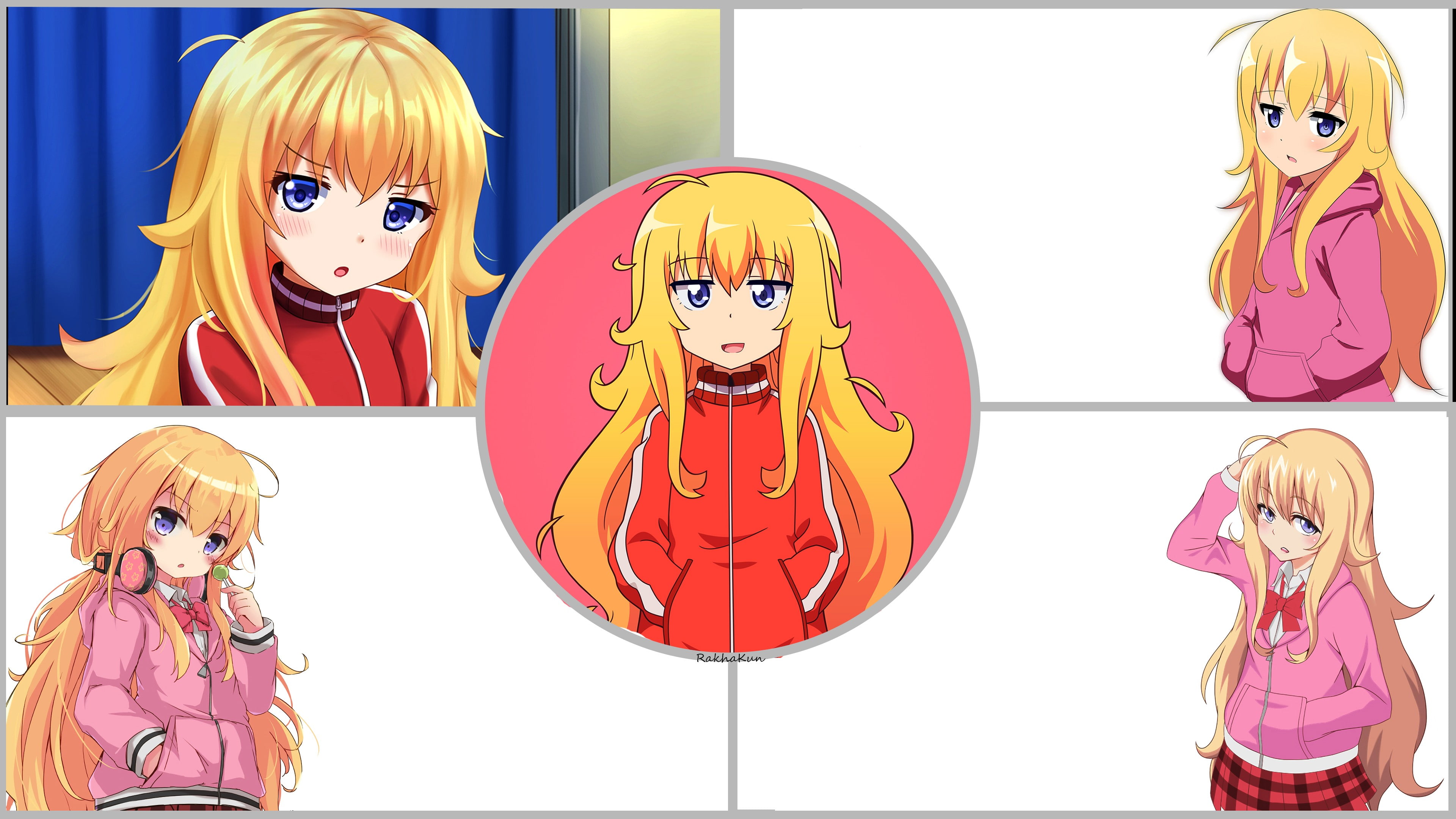 4K, Gabriel Dropout, anime girls, yellow hair, anime, Gabriel White Tenma, blonde, HD Wallpaper