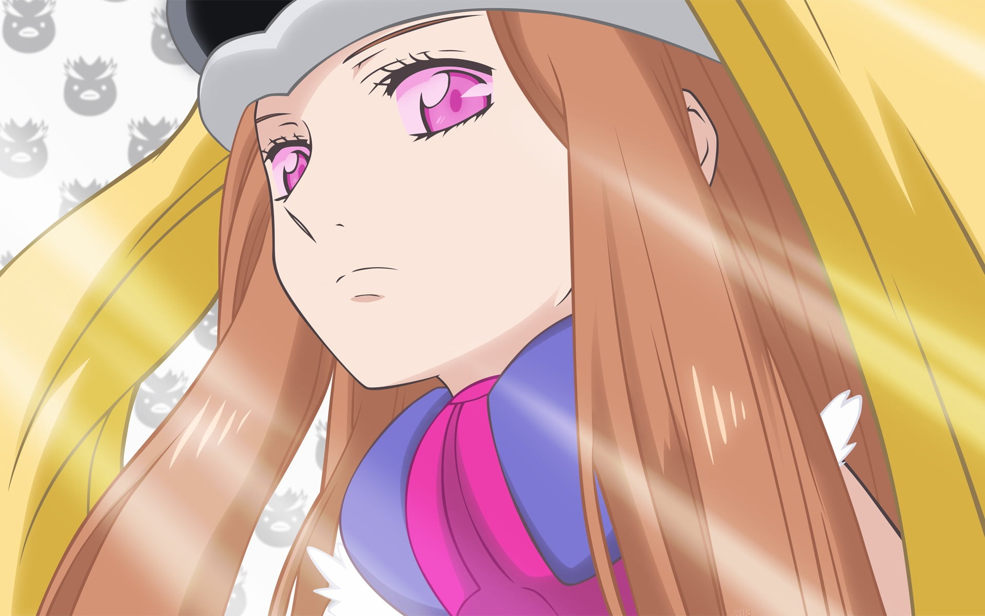 Mawaru Penguindrum, Takakura Himari, pink color, purple, low angle view, communication, multi colored, 1080P, anime girls, creativity, glass - material, HD Wallpaper