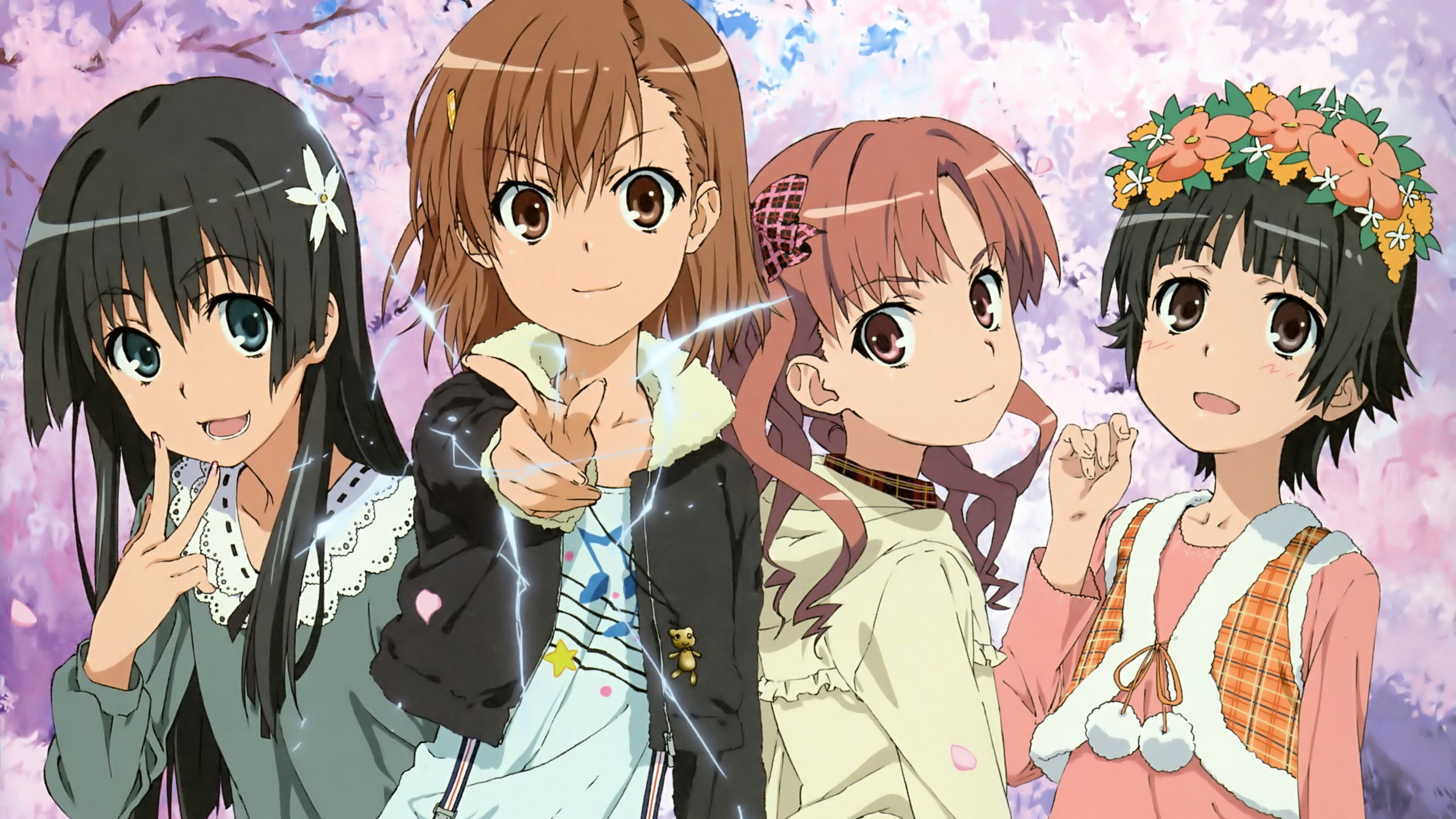 saten, kuroko, shirai, railgun, aru, kazari, majutsu, index, mikoto, misaka, ruiko, kagaku, 2K, uiharu, HD Wallpaper