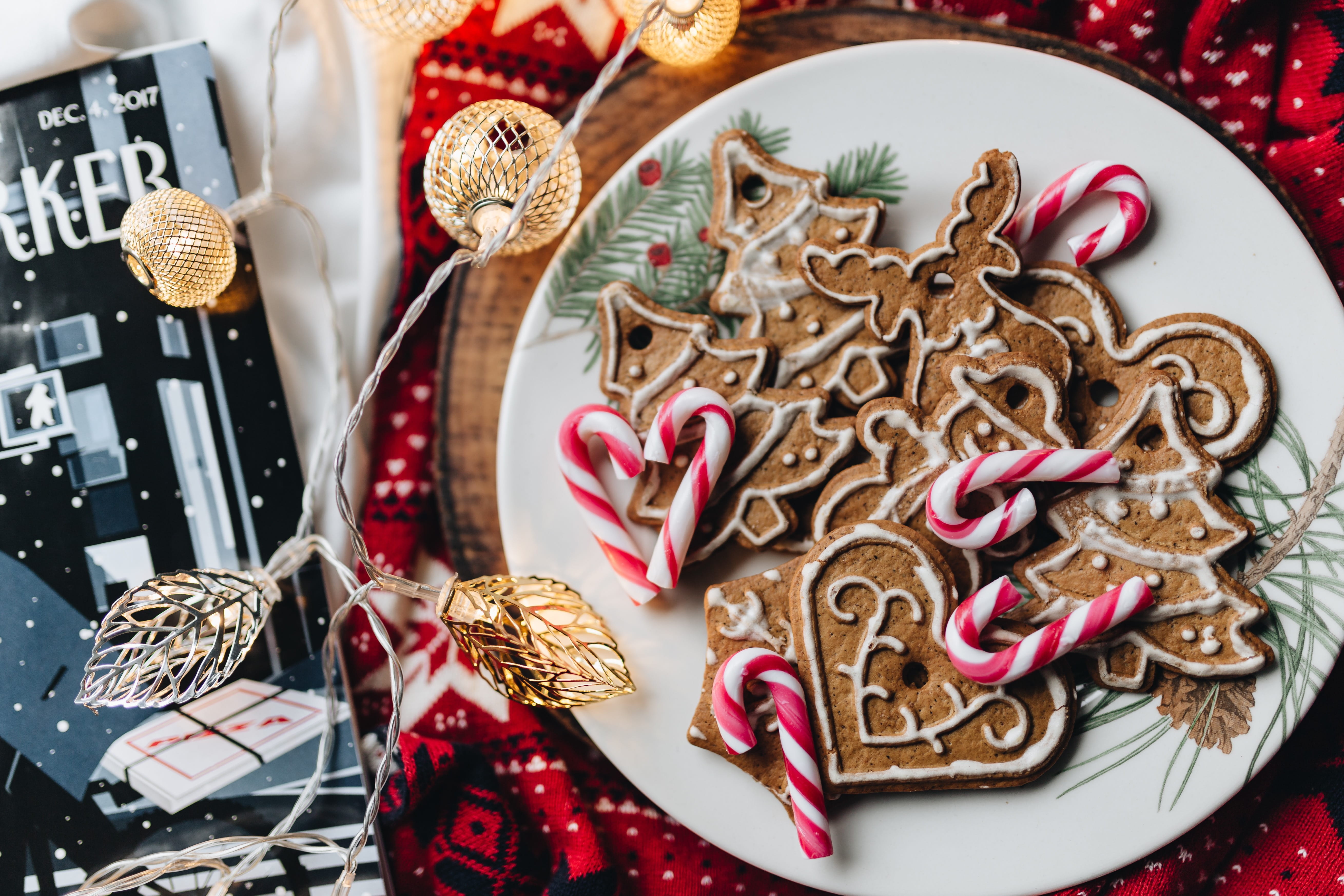 design, snack, christmas, sweet food, gingerbread cookie, food, temptation, cookie, ready-to-eat, celebration, indulgence, xmas, december, high angle view, HD Wallpaper