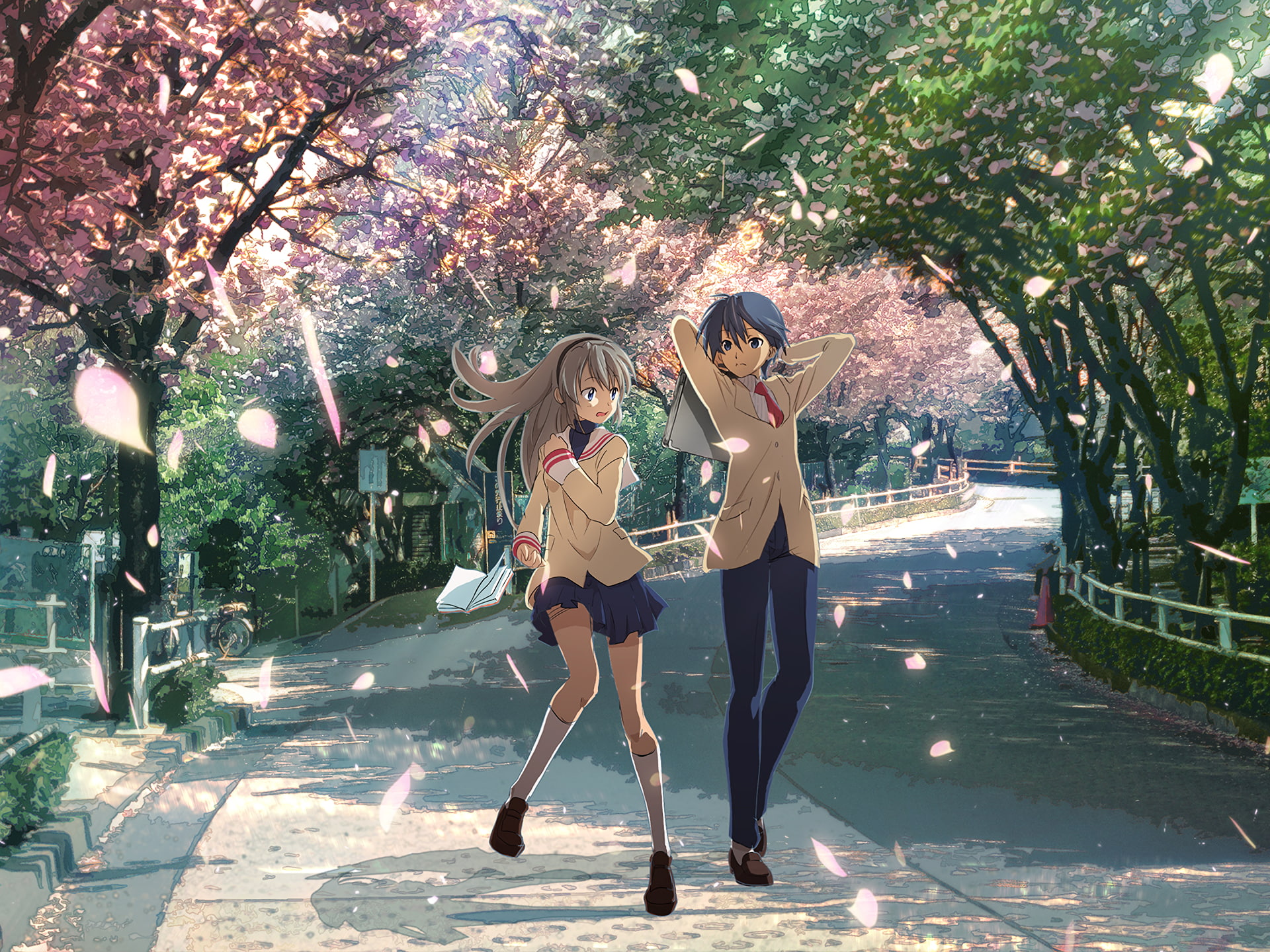 leisure activity, tree, Okazaki Tomoya, incidental people, city, plant, lifestyles, young women, outdoors, standing, shadow, women, growth, day, 1080P, HD Wallpaper