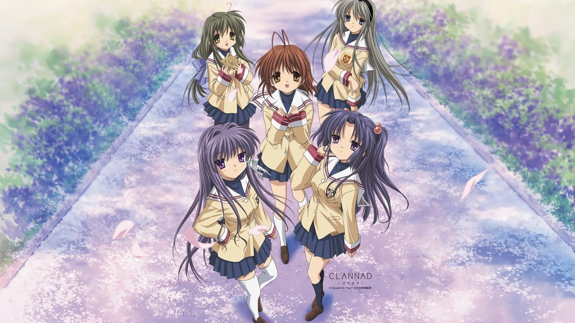 Fujibayashi Kyou, child, emotion, sister, leisure activity, nature, people, Sakagami Tomoyo, women, childhood, Furukawa Nagisa, offspring, group of people, HD Wallpaper