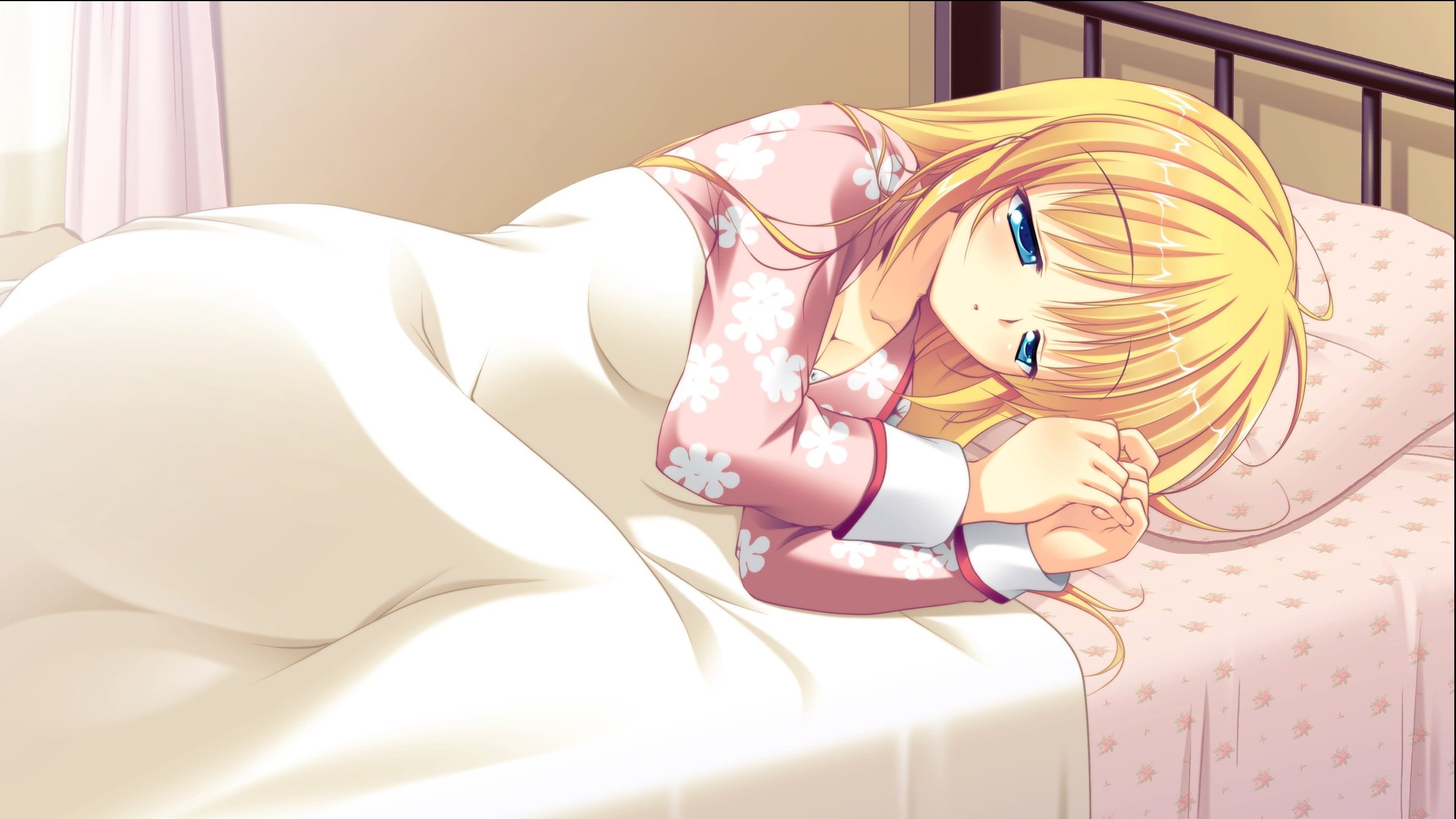 bedroom, sleeping, human Leg, day, blonde, clothing, fashion, character, no people, hanging, lifestyles, yellow, people, comfortable, beautiful, furniture, HD Wallpaper