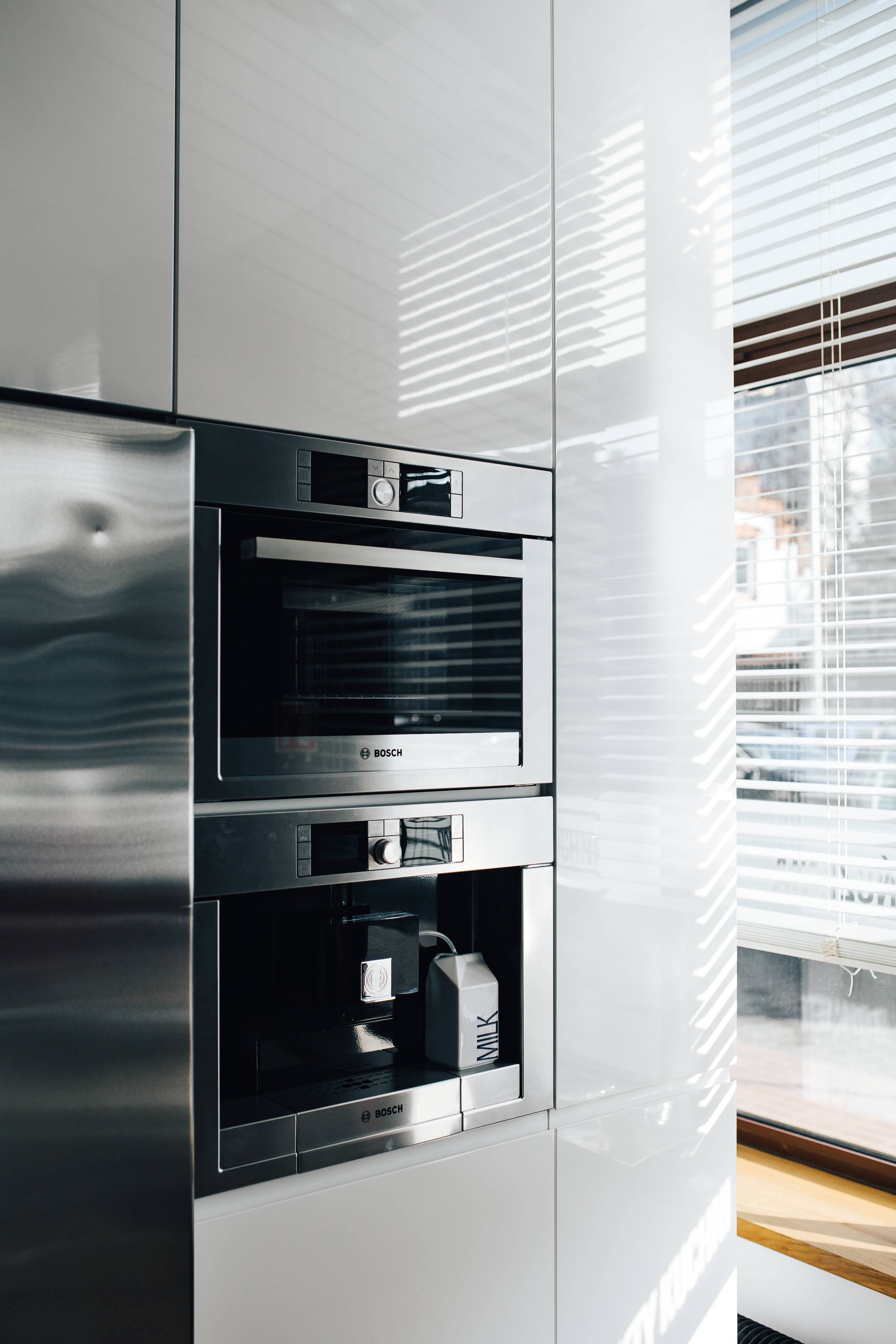 music, business, technology, window, Interior, oven, home, style, stove, 5K, built structure, steel, stainless Steel, glass - material, modern, gray, domestic room, Phone HD Wallpaper