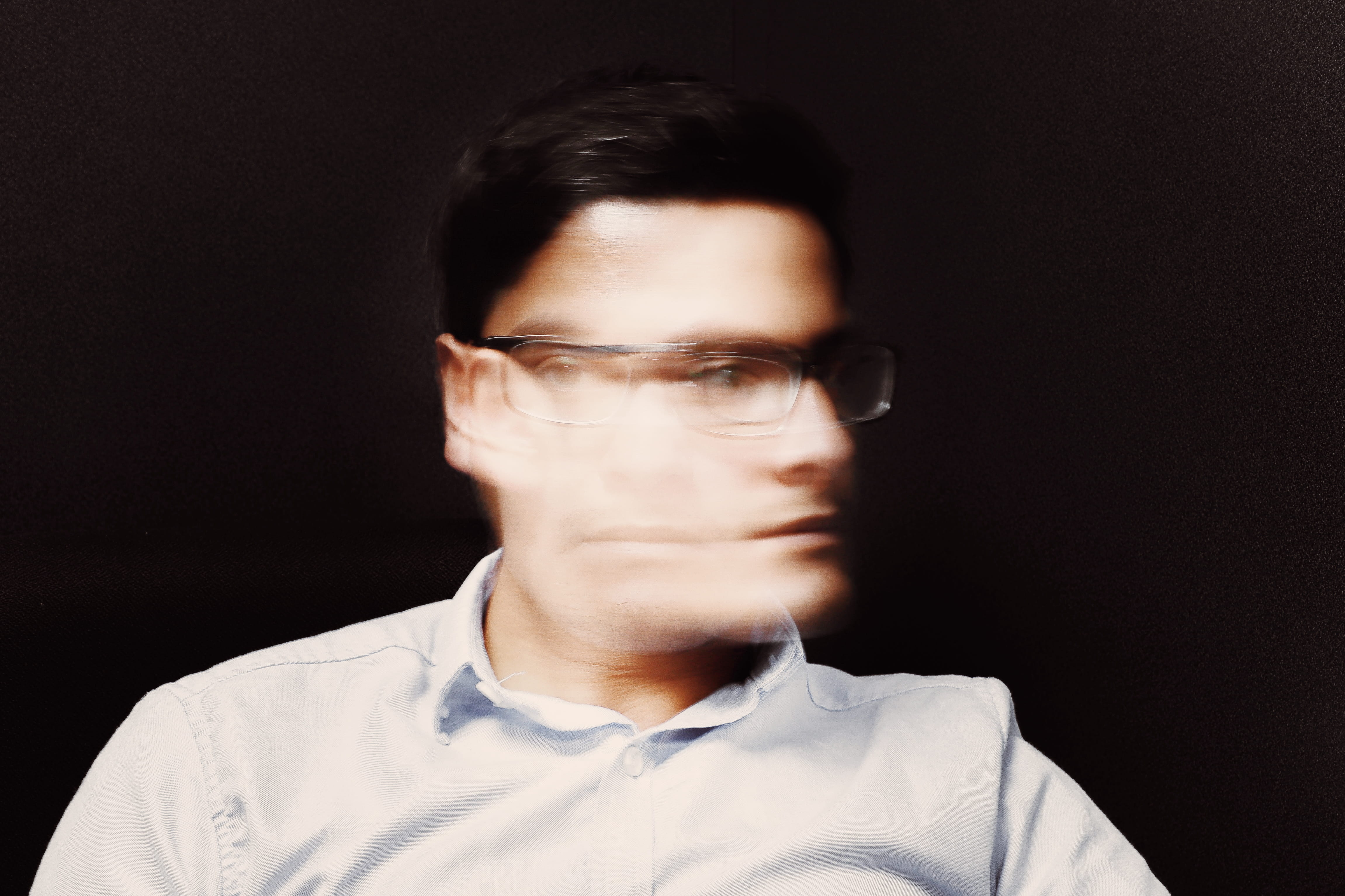 one Man Only, black, blurry, eyeglasses, looking At Camera, headache, top, long exposure, face, casual Clothing, glasses, wearing, 4K, shirt, abstract, HD Wallpaper