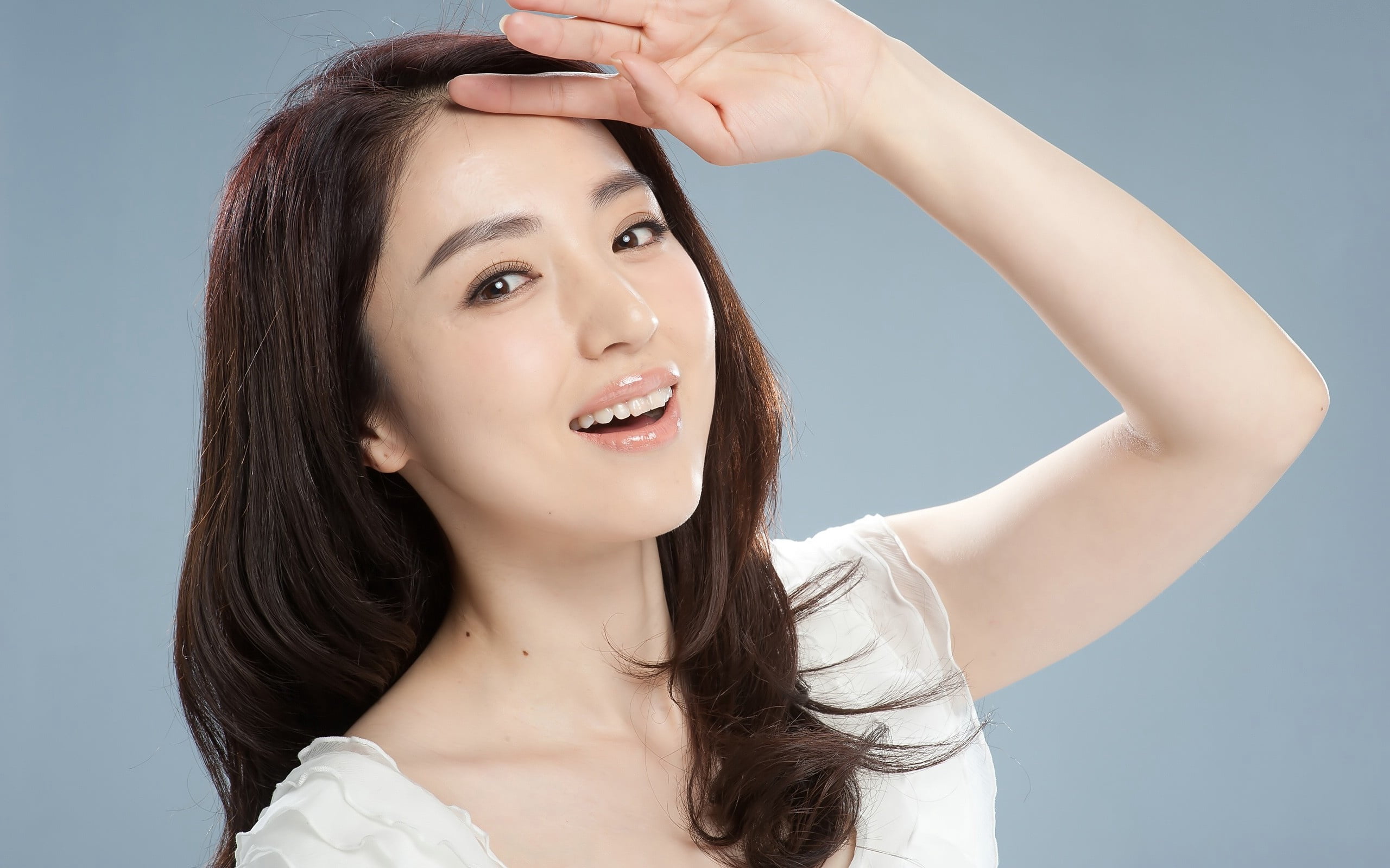 asian Ethnicity, s, young women, body Care, long Hair, hairstyle, cheerful, beauty, looking, caucasian Ethnicity, lifestyles, japanese Ethnicity, close-up, HD Wallpaper