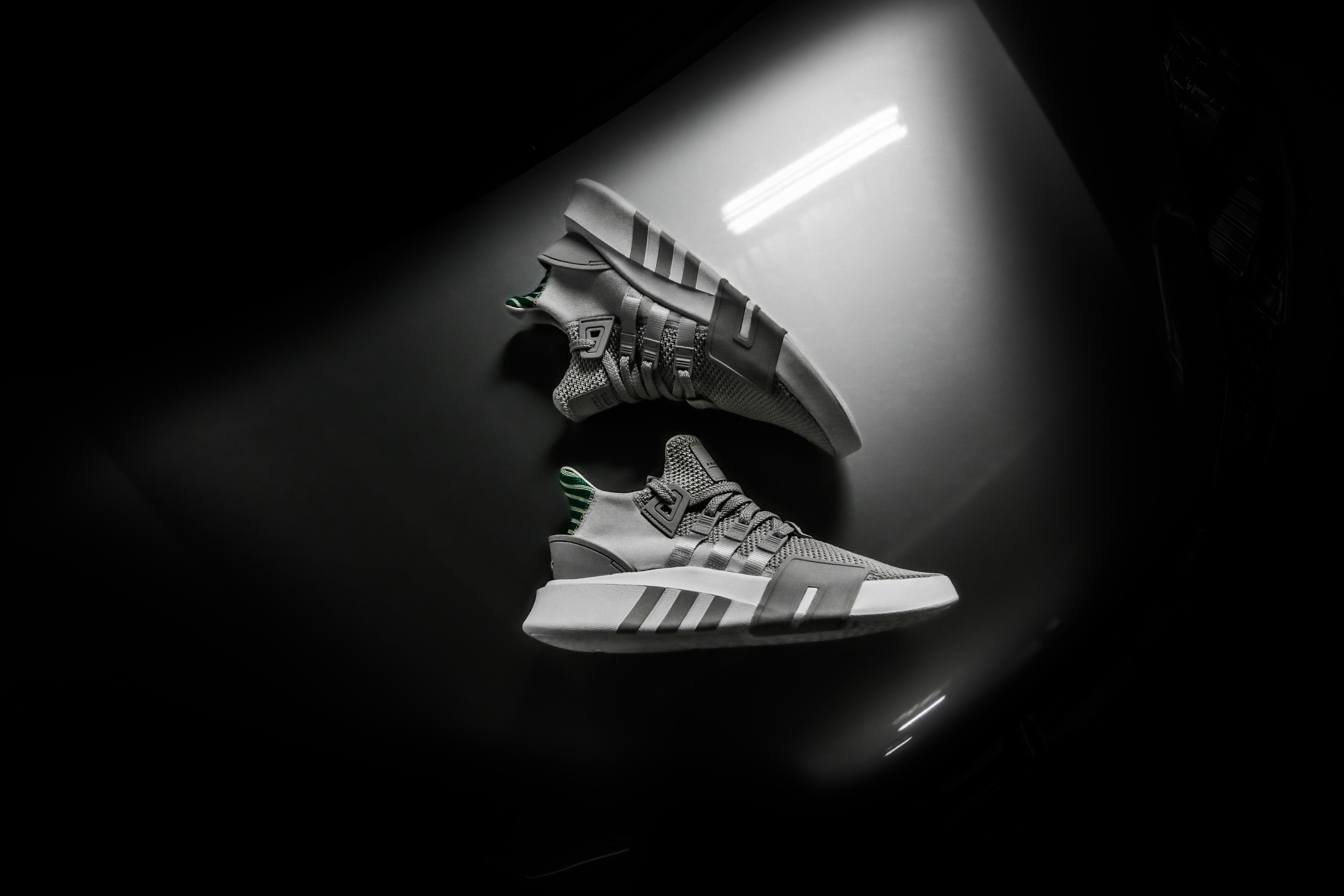 illuminated, black Color, sport, human representation, equipment, studio shot, electricity, light, technology, electric lamp, shoe, spotlight, sports Shoe, HD Wallpaper