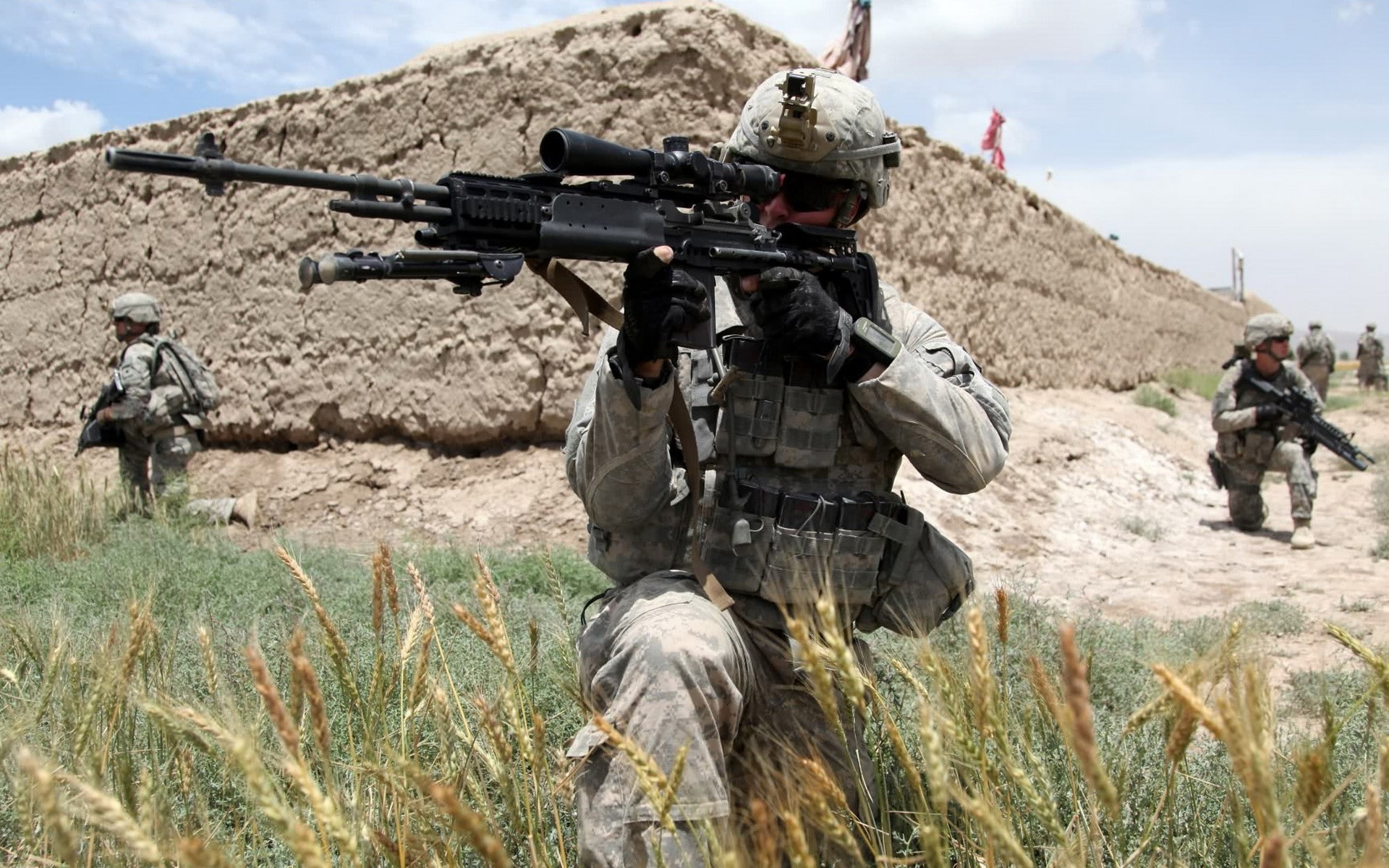 military, nature, land, 1080P, government, day, rifle, weapon, special forces, fighting, group of people, marines, officer, army soldier, people, conflict, HD Wallpaper