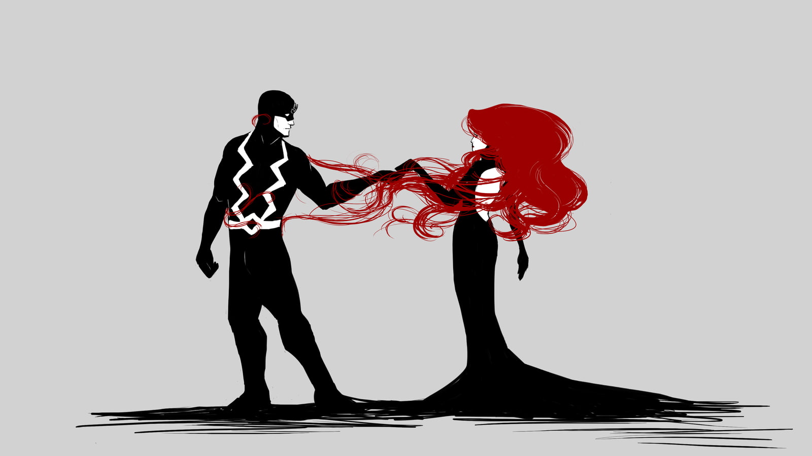 medusa, black, bolt, hd, 720P, cartoon/comic, HD Wallpaper