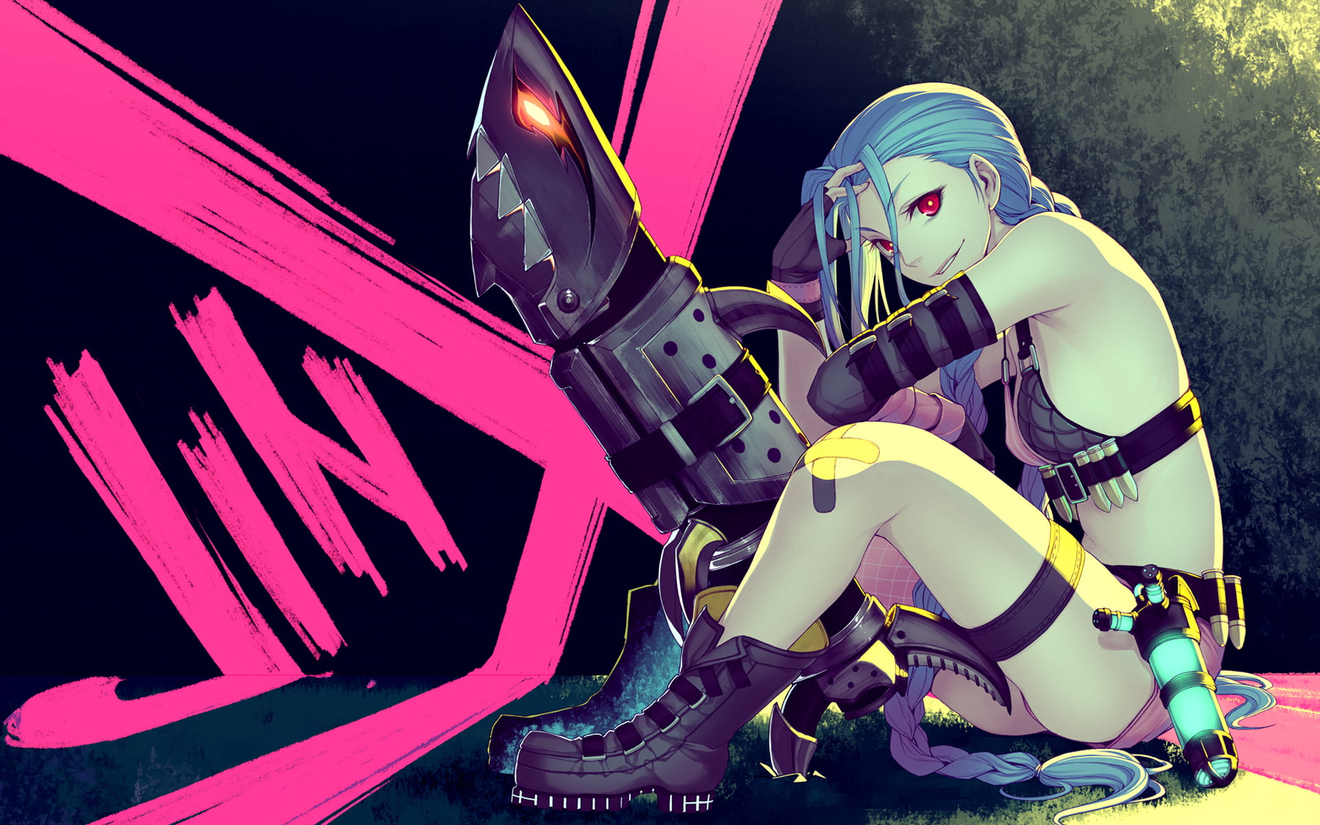 1080P, legends, video games, league, jinx, pink, hd, HD Wallpaper