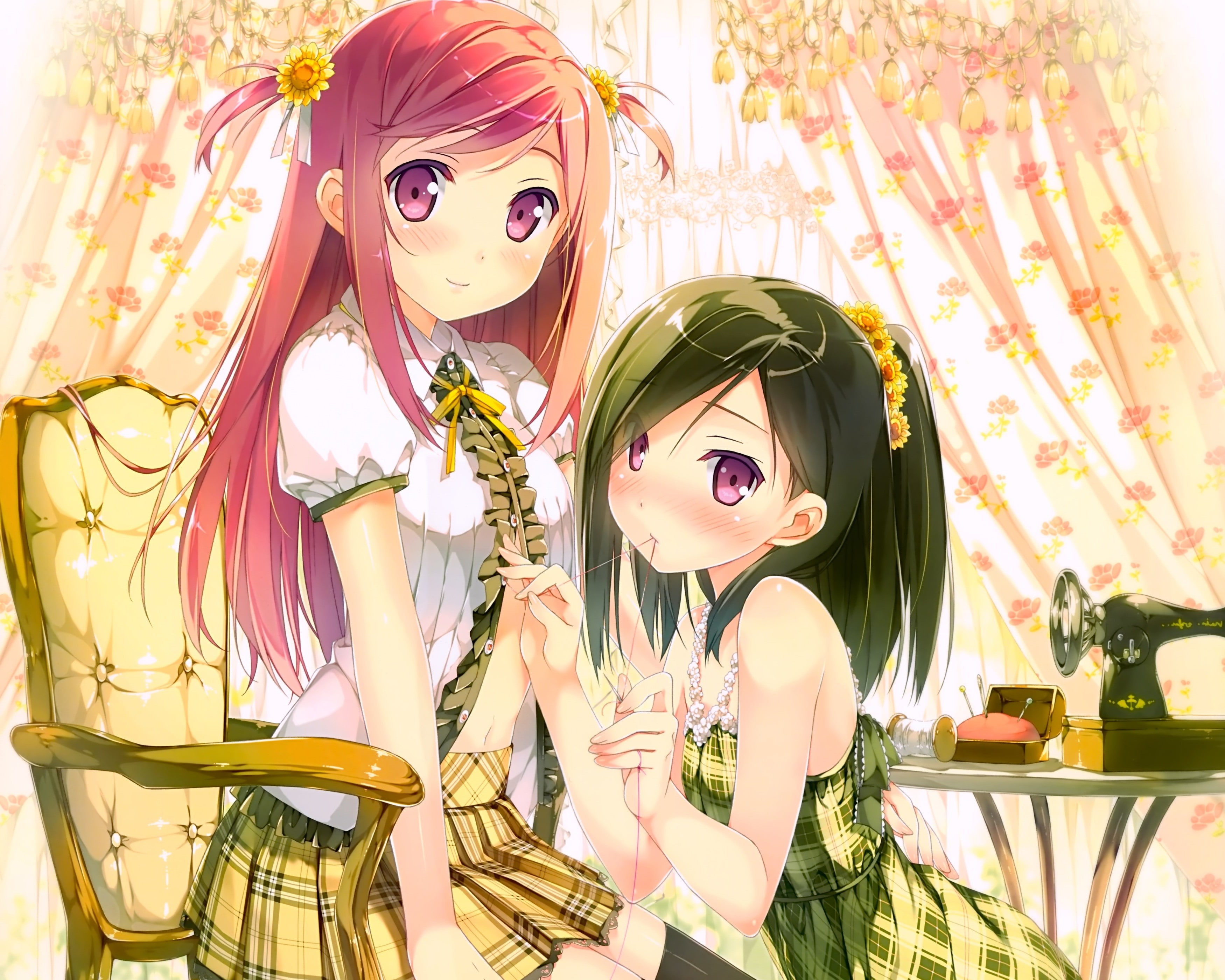anime, Shizuku (Kantoku), Original Characters, Kantoku, 2K, Anime Girls, Kurumi (Kantoku), Afterschool Of The 5th Year, HD Wallpaper
