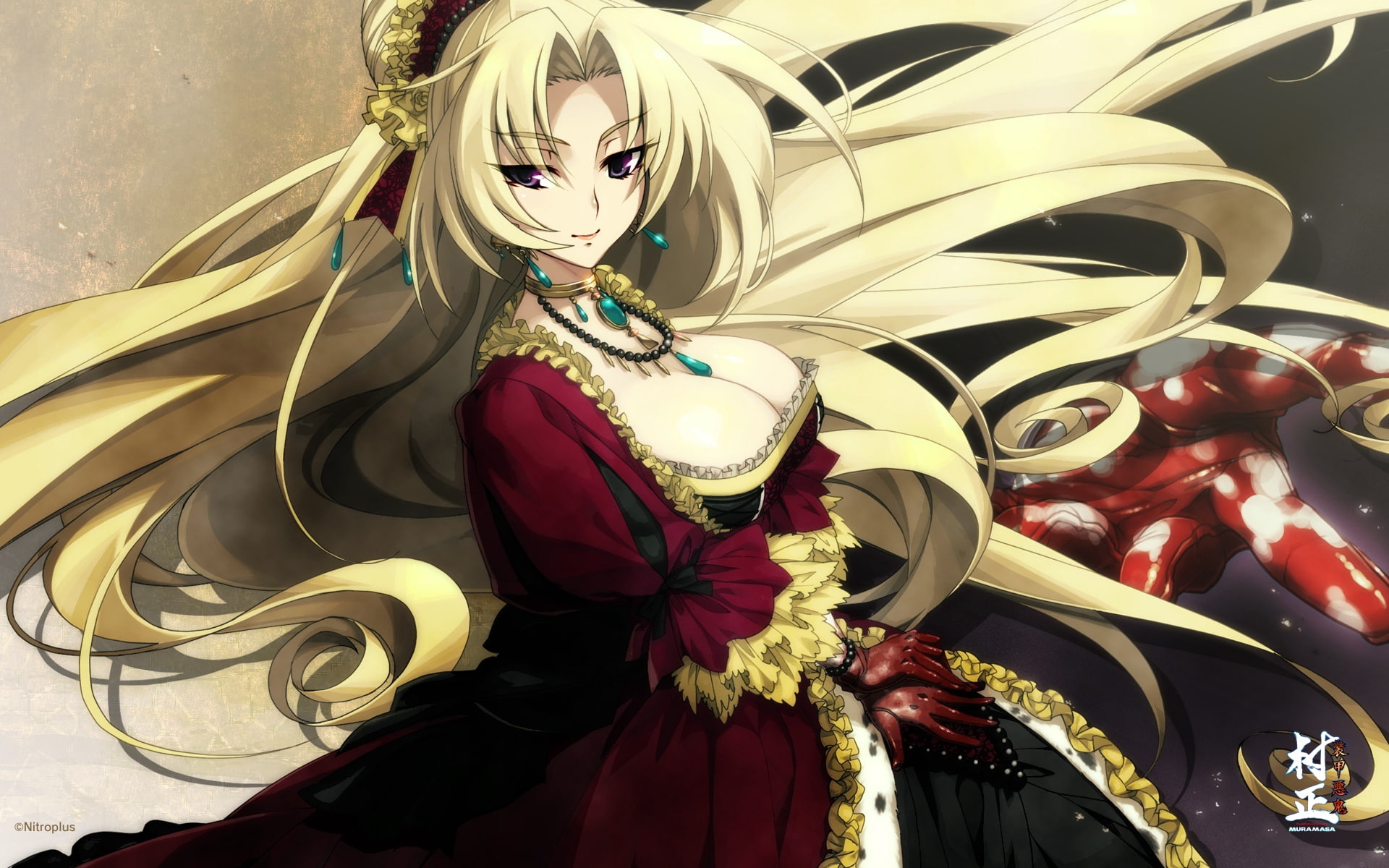 1080P, full metal daemon muramasa, blonde, dress, girl, nitroplus, HD Wallpaper