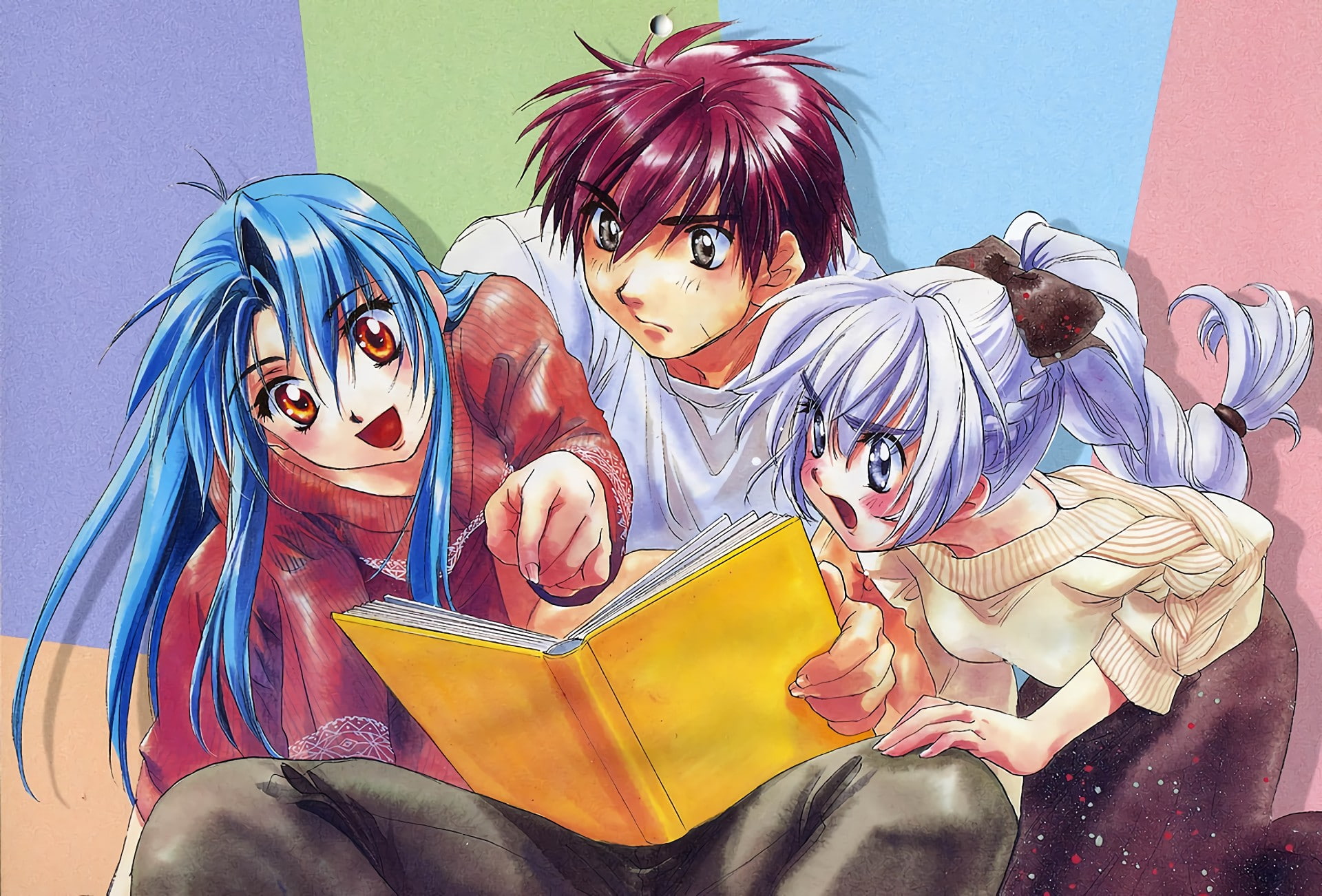 portrait, leisure activity, indoors, full metal panic sousuke sagara chidori kaname teletha tessa testarossa manga, young women, technology, lifestyles, HD Wallpaper