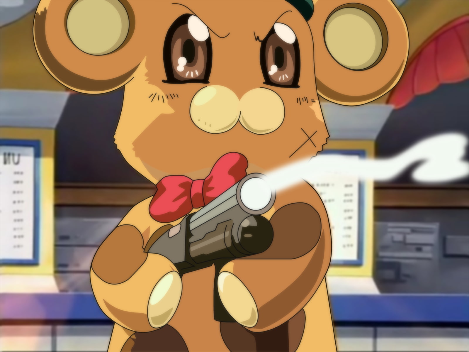 fumoffu, 720P, weapon, full, bonta kun, gun, panic, metal, HD Wallpaper