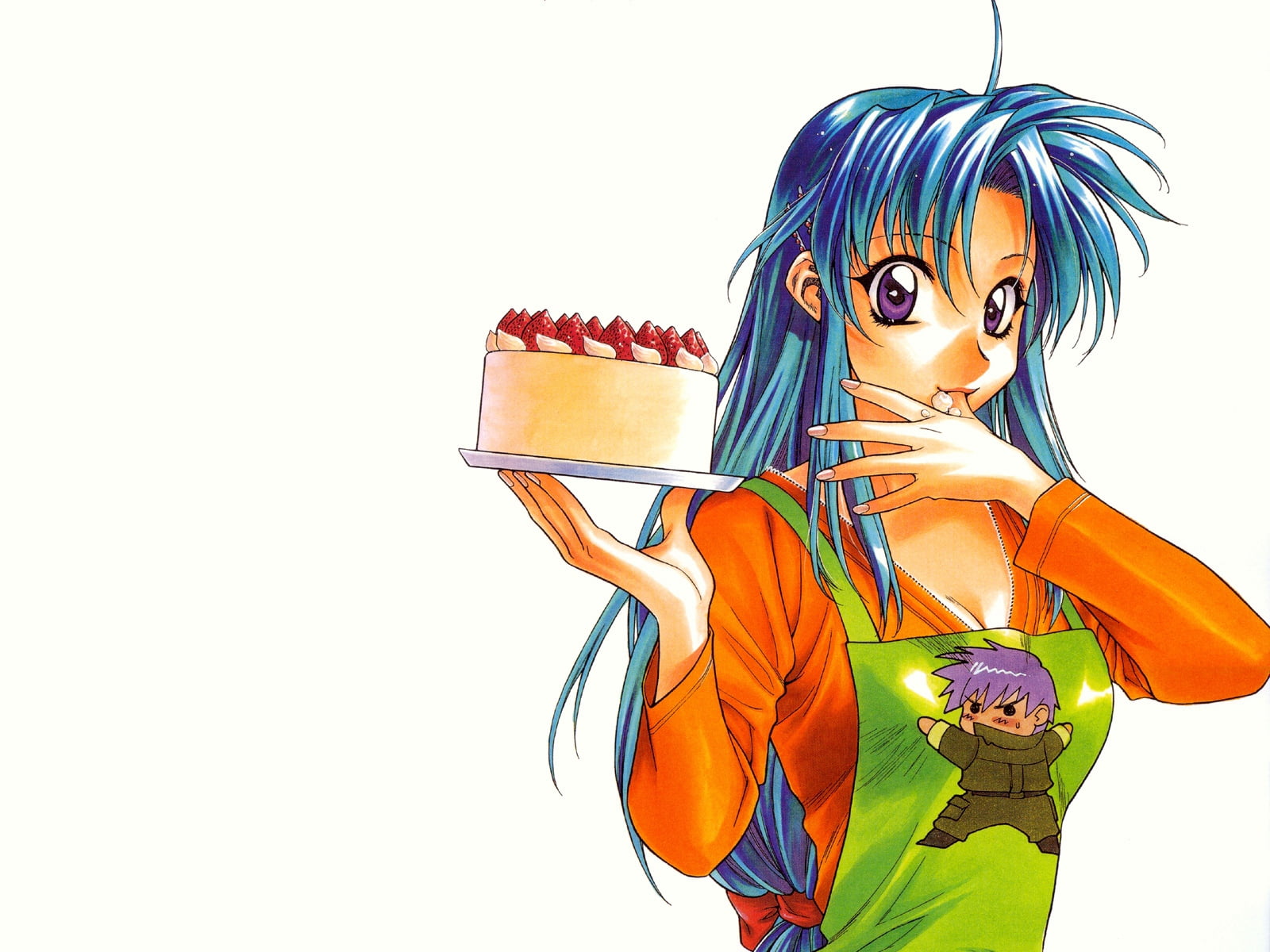 holding, human representation, art and craft, standing, 720P, copy space, females, cake, women, apron, tateo, young adult, retsu, waist up, cut out, young women, HD Wallpaper