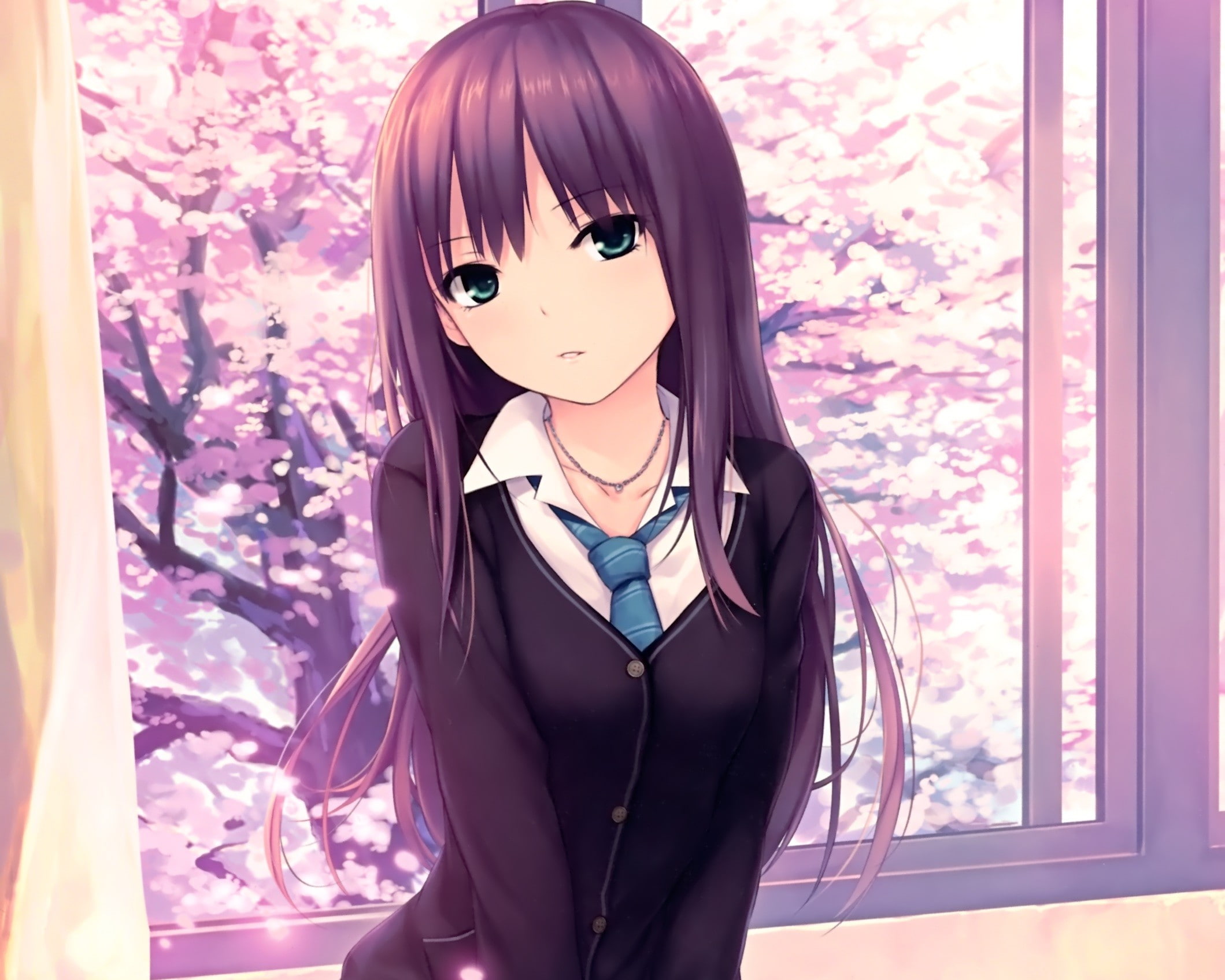 Shibuya Rin, long hair, anime, THE iDOLM@STER: Cinderella Girls, anime girls, Coffee-Kizoku, 1080P, HD Wallpaper