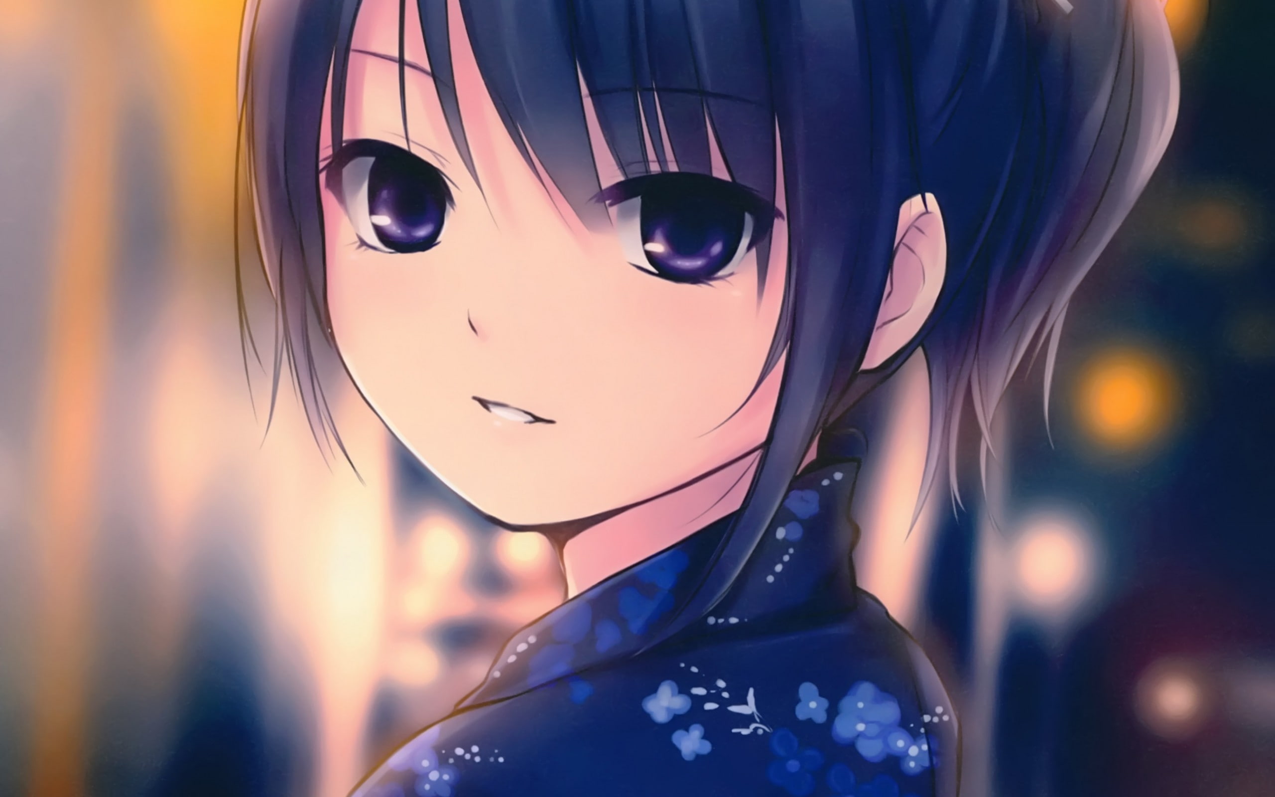 anime, Coffee-Kizoku, traditional clothing, 2K, original characters, anime girls, HD Wallpaper