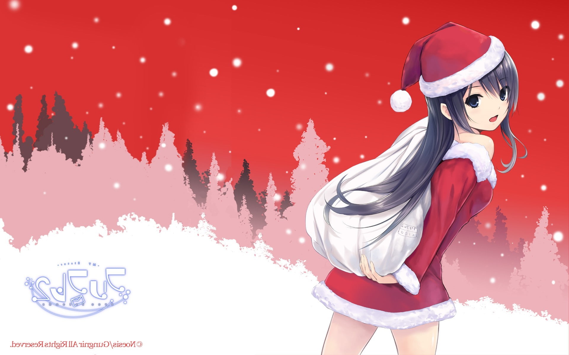 anime anime girls christmas furifure 2 shinozaki sumire coffee kizoku, 1080P, HD Wallpaper