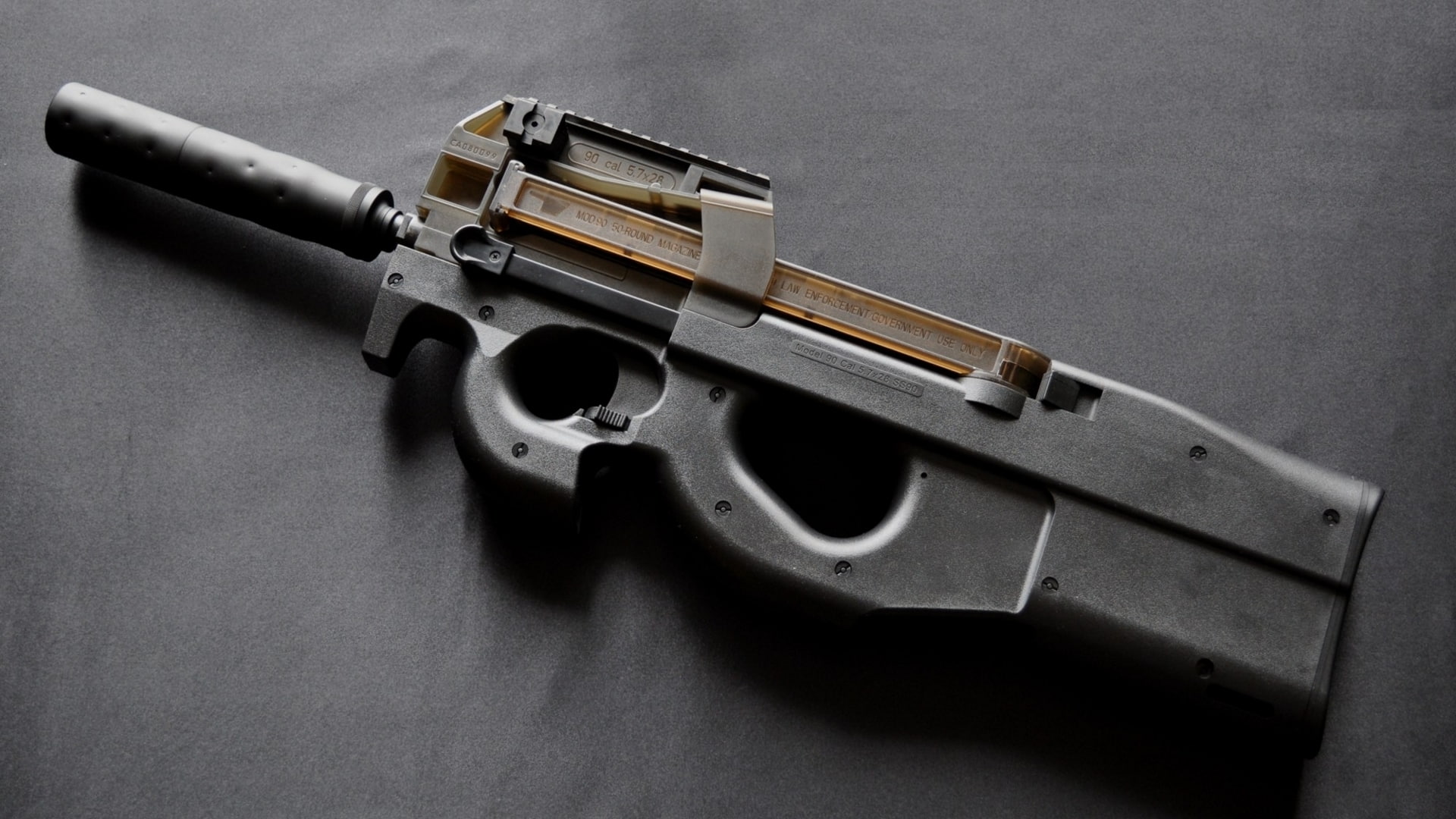 gun, 1080P, FN P90, subfusil, HD Wallpaper