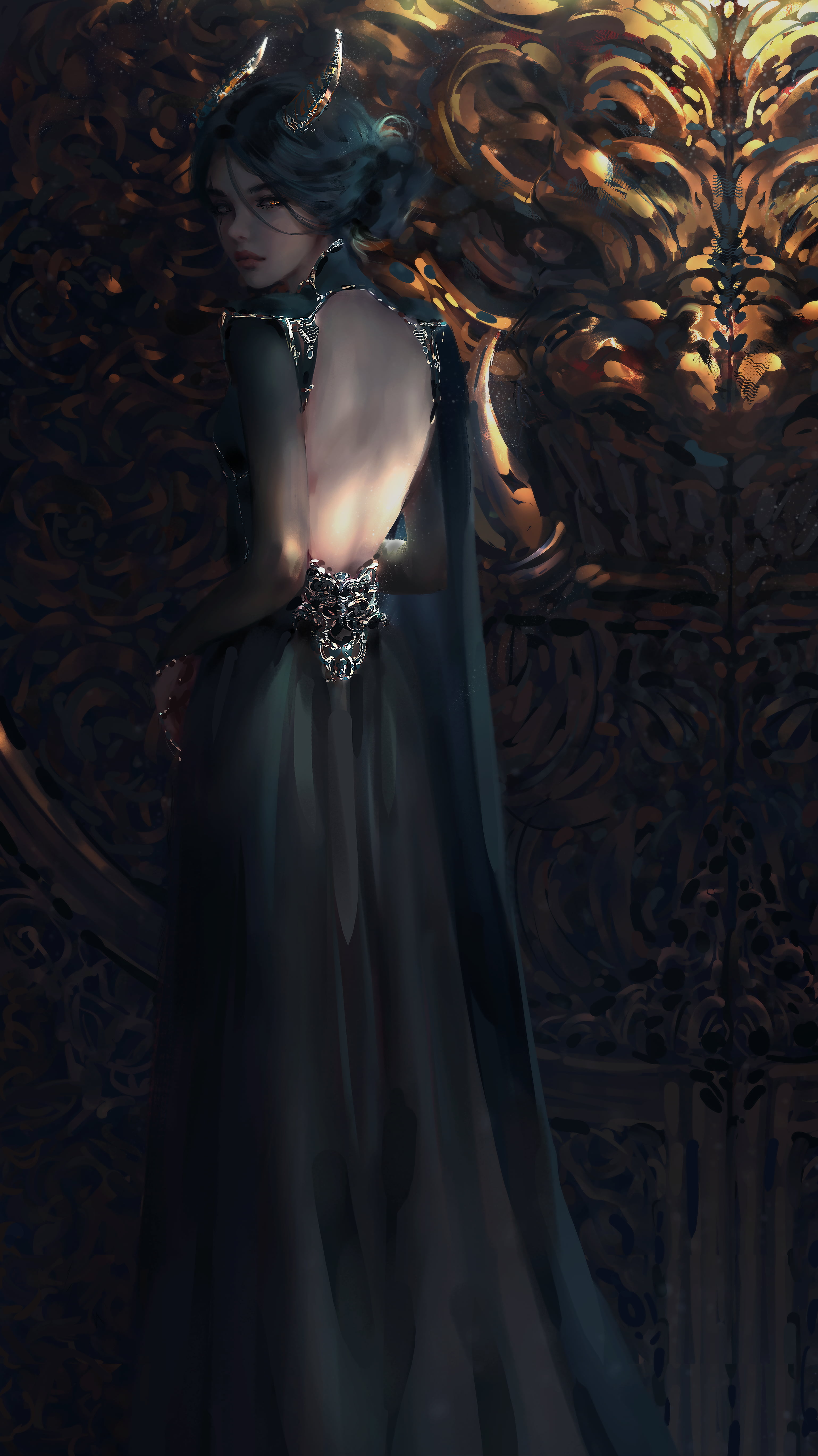 artwork, women, fan art, illustration, fantasy art, drawing, fantasy girl, 5K, Nixeu, digital art, Phone HD Wallpaper