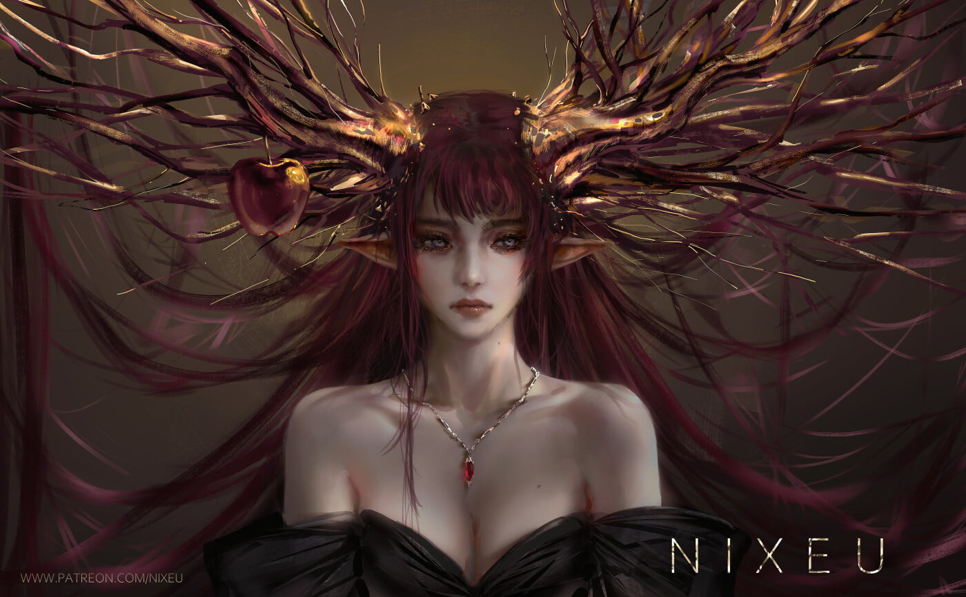 fantasy girl, Nixeu, 720P, digital painting, original characters, ArtStation, HD Wallpaper