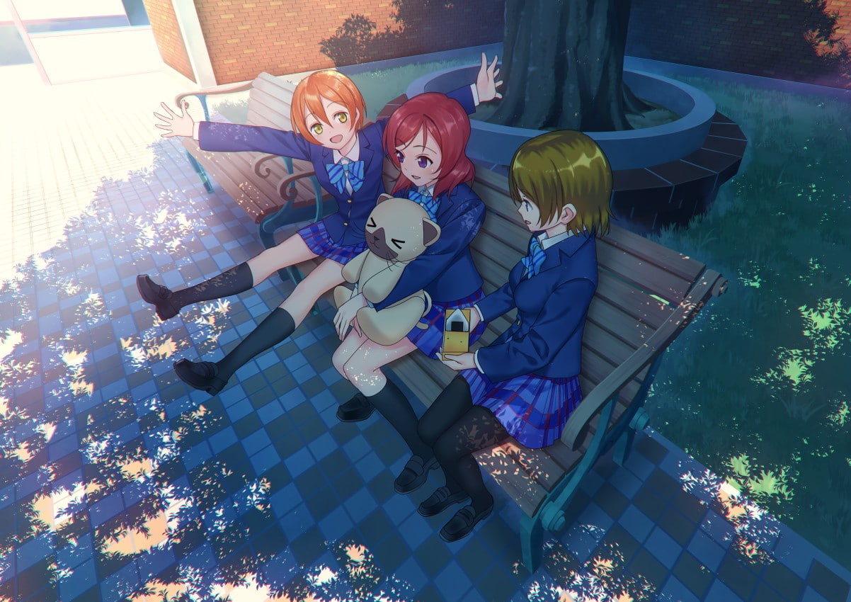 Koizumi Hanayo, 480P, Nishikino Maki, anime girls, Love Live!, Hoshizora Rin, HD Wallpaper
