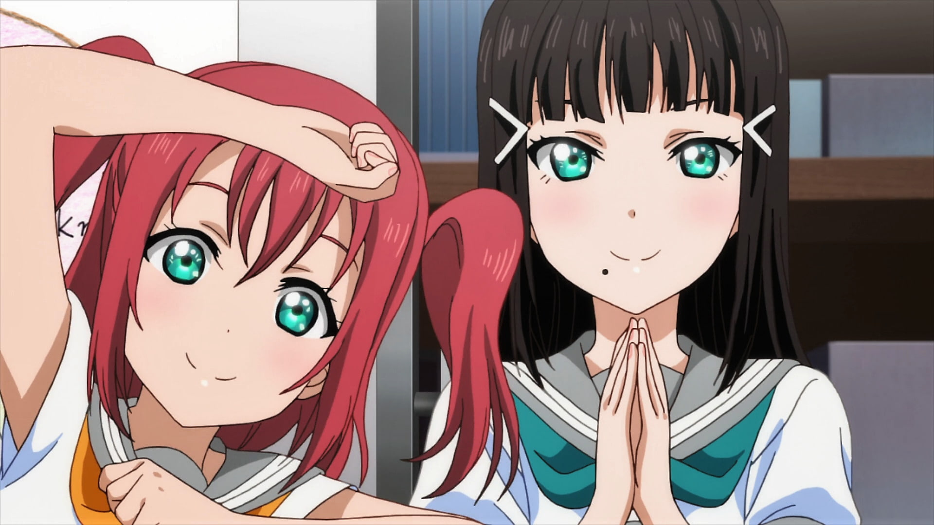 Love Live! Sunshine!!, Anime, 1080P, Ruby Kurosawa, Dia Kurosawa, HD Wallpaper