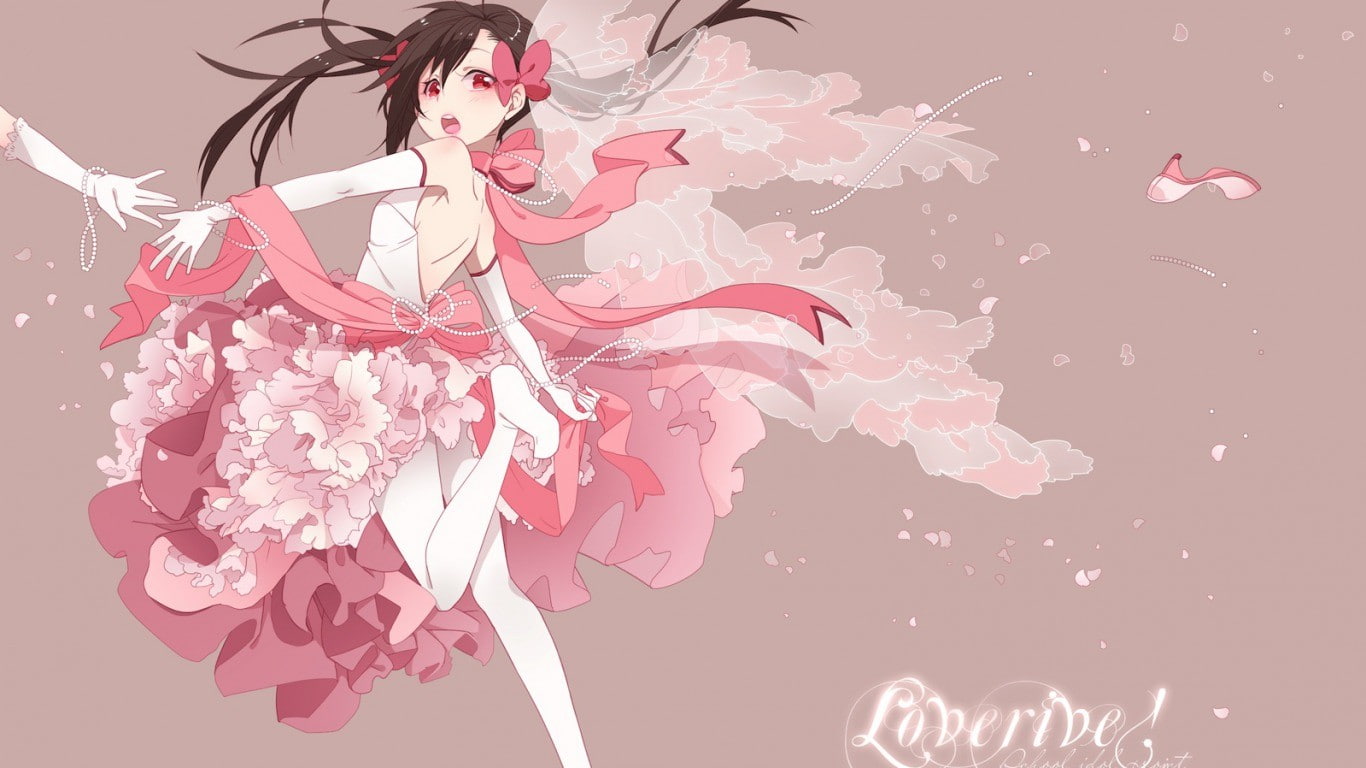 beauty in nature, fashion, Love Live!, dancing, beauty, Yazawa Nico, women, 720P, indoors, plant, anime girls, studio shot, creativity, motion, flower, HD Wallpaper