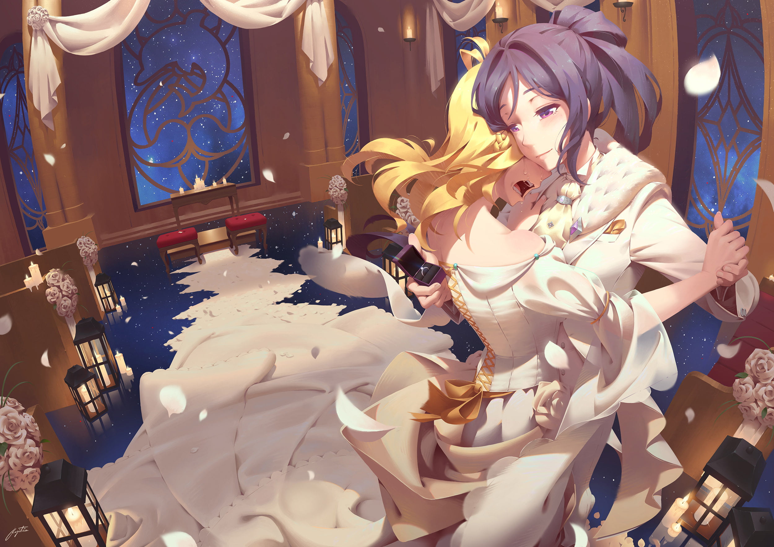 craft, festival, Matsuura Kanan, 1080P, art and craft, sculpture, toy, Regition, anime girls, celebration, high angle view, representation, religion, statue, HD Wallpaper