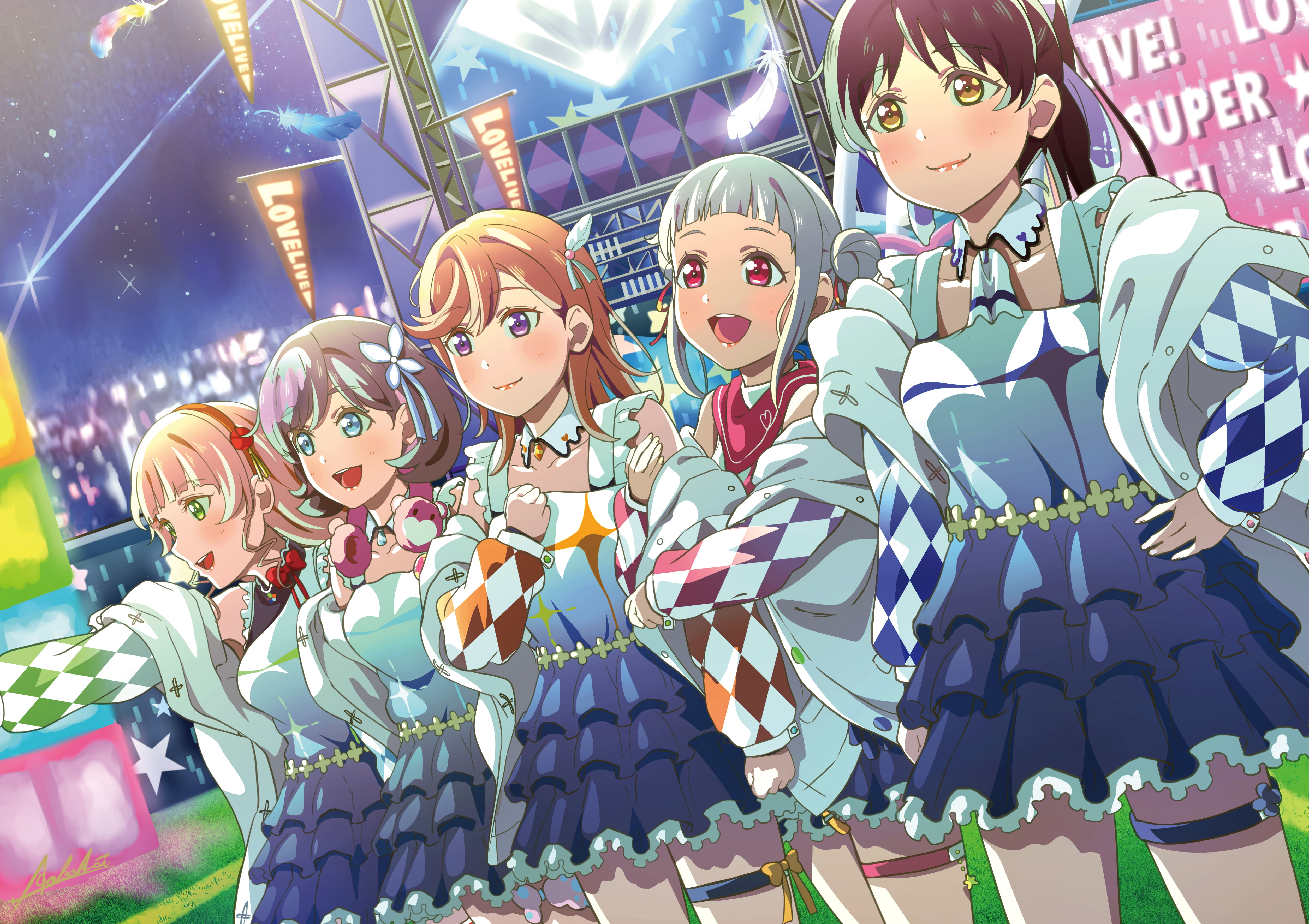 Love Live Series, Arashi Chisato, 4K, Heanna Sumire, Shibuya Kanon, Love Live! Super Star!!, Tang Keke, Hazuki Ren (Love Live!), HD Wallpaper