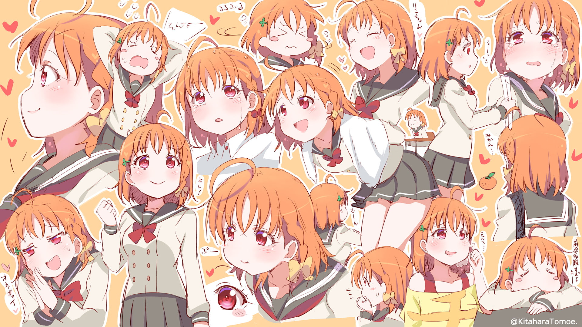 1080P, Love Live! Sunshine!!, Chika Takami, Anime, HD Wallpaper