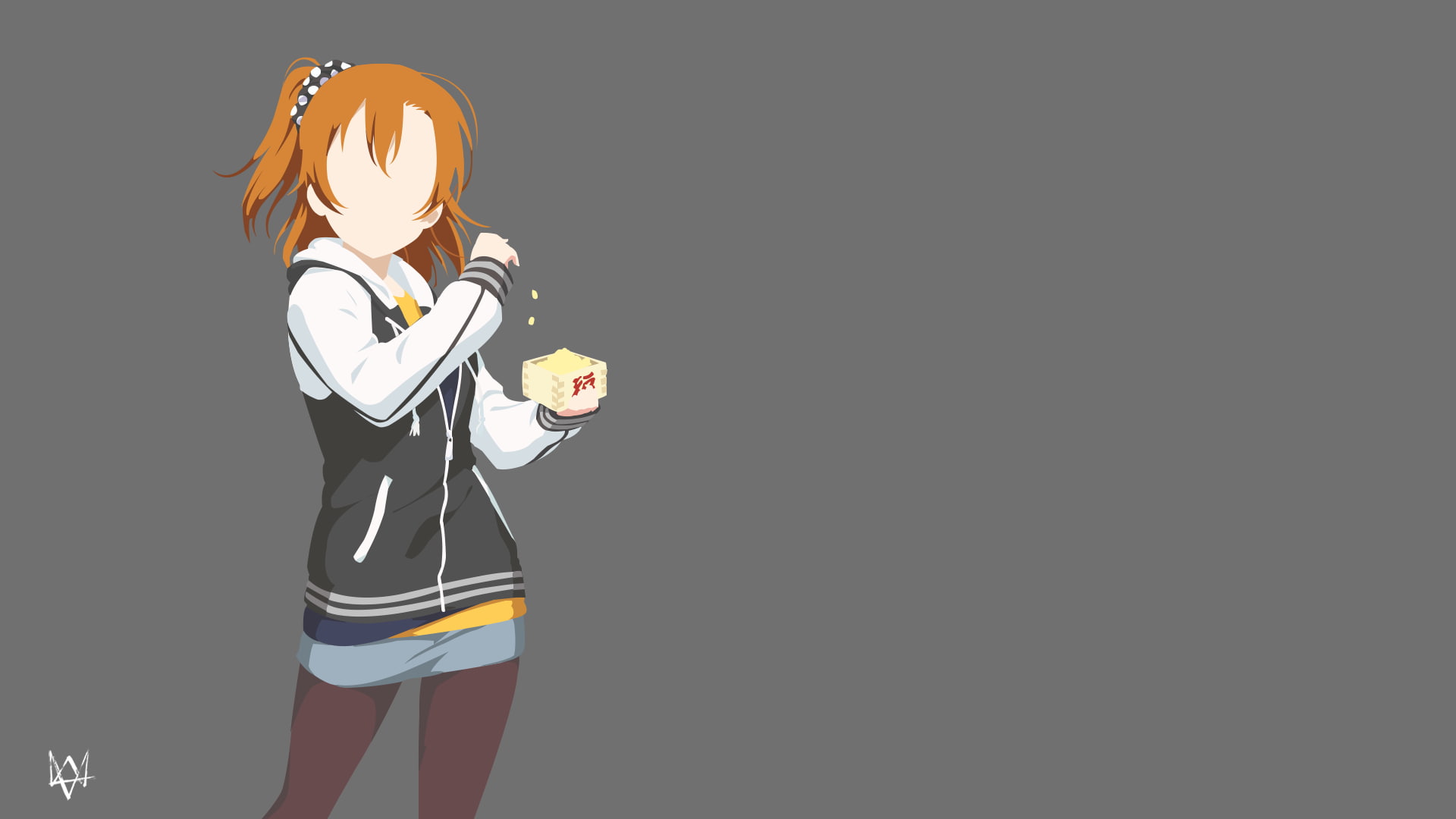 Kousaka Honoka, anime girls, 1080P, Love Live!, minimalism, HD Wallpaper