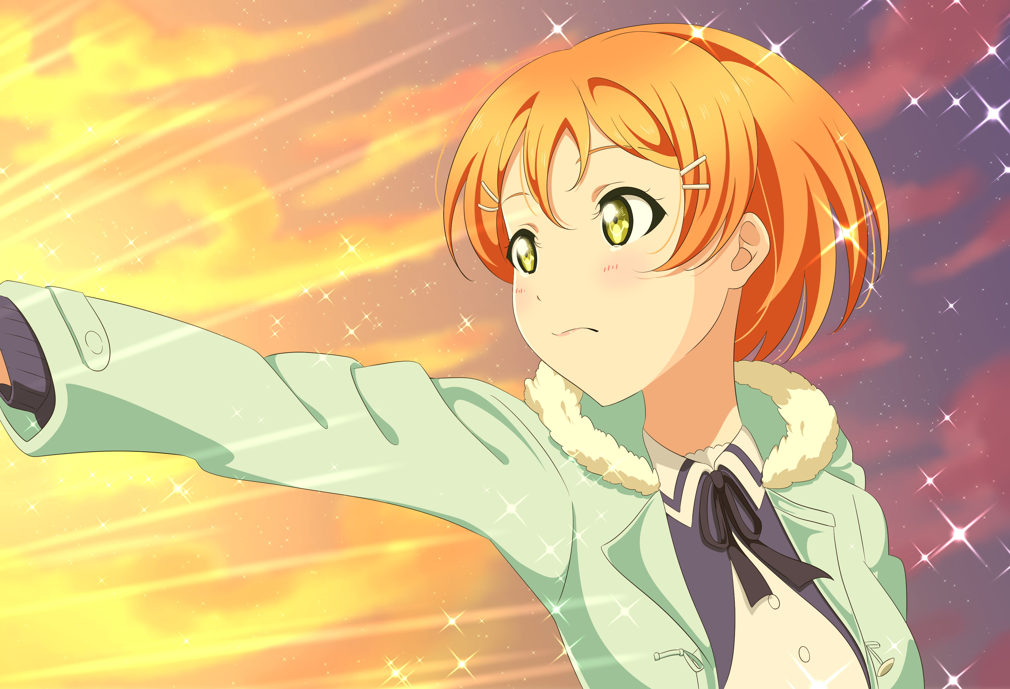 Rin Hoshizora, Anime, Love Live!, 2K, HD Wallpaper