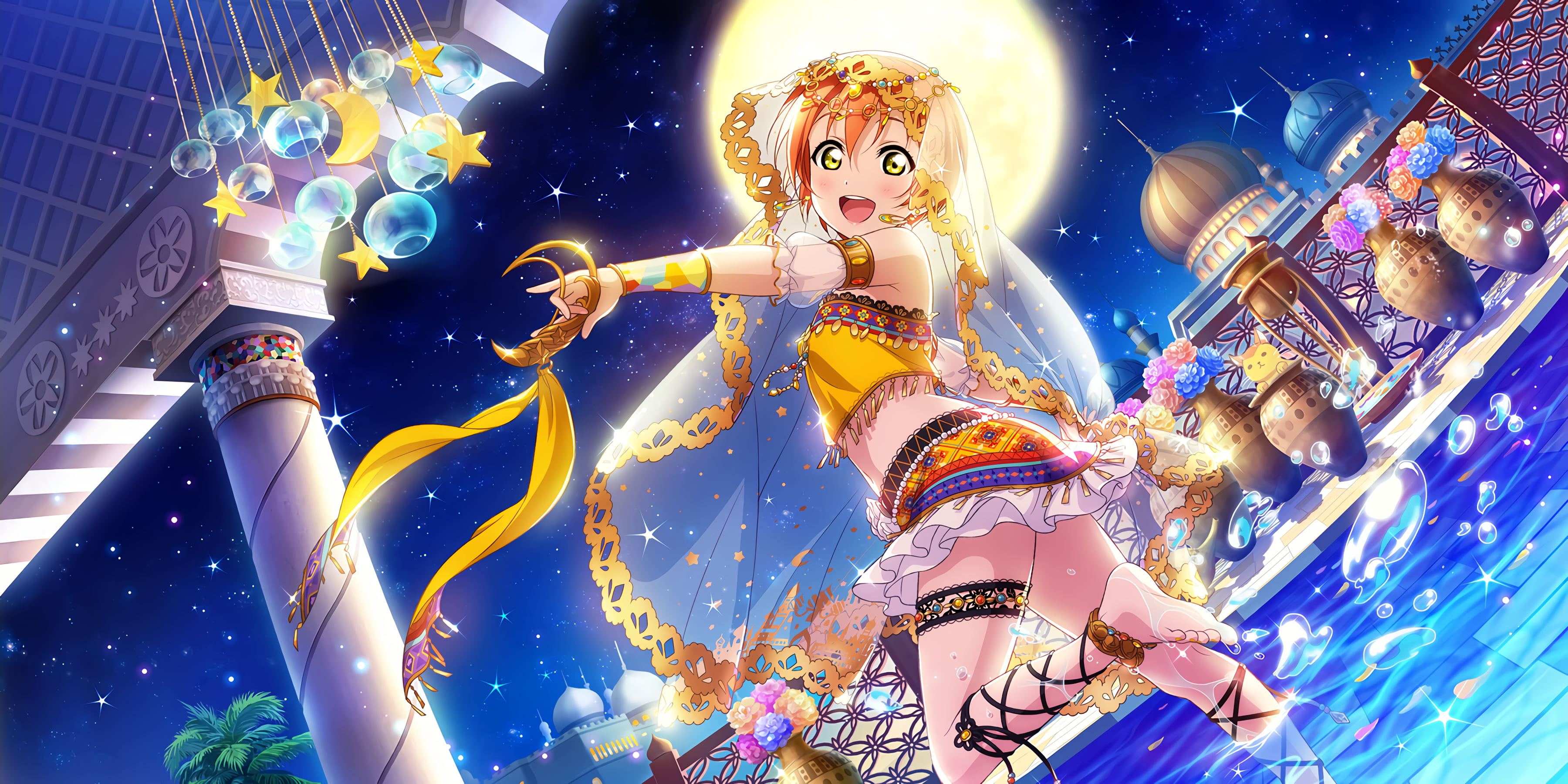 Love Live!, Hoshizora Rin, 2K, anime, anime girls, Love Live Series, HD Wallpaper