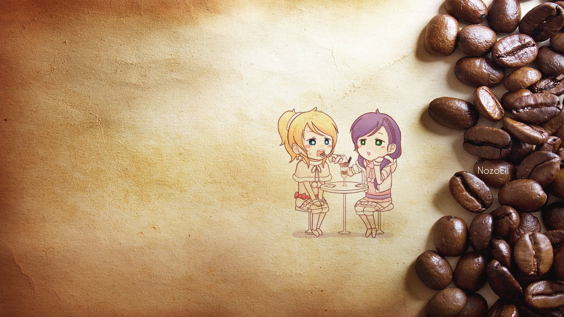 large group of objects, food, vignette, food and drink, cafes, brown, Toujou Nozomi, creativity, Ayase Eli, representation, indoors, close-up, art and craft, HD Wallpaper
