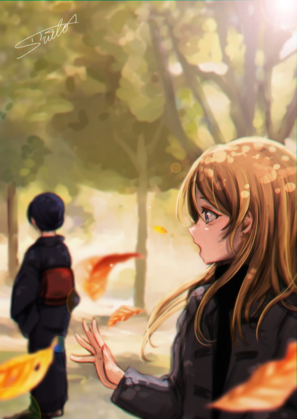 incidental people, headshot, focus on foreground, beautiful woman, people, hair, hairstyle, portrait, lifestyles, Love Live!, anime girls, leisure activity, Phone HD Wallpaper