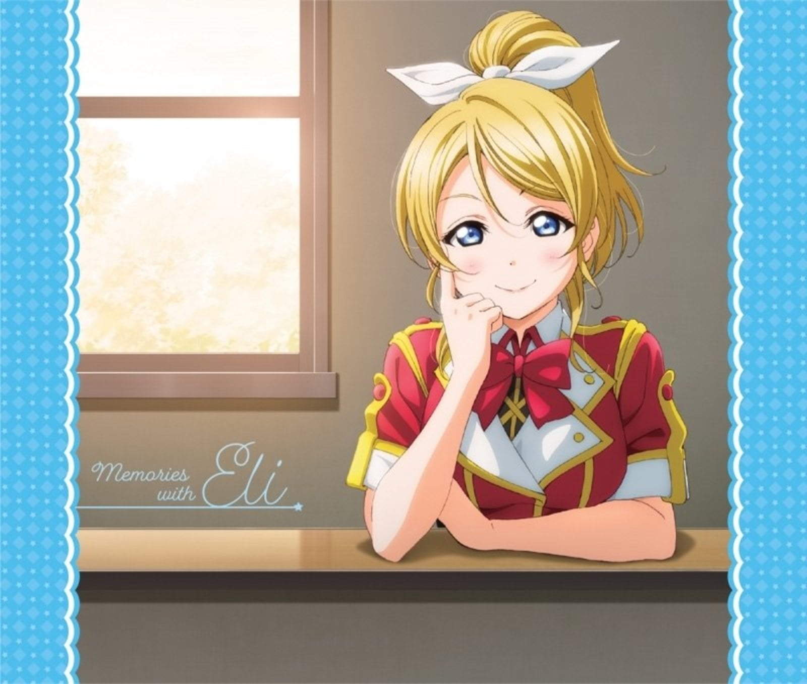 blonde, smiling, 720P, anime, anime girls, Eli Ayase, HD Wallpaper