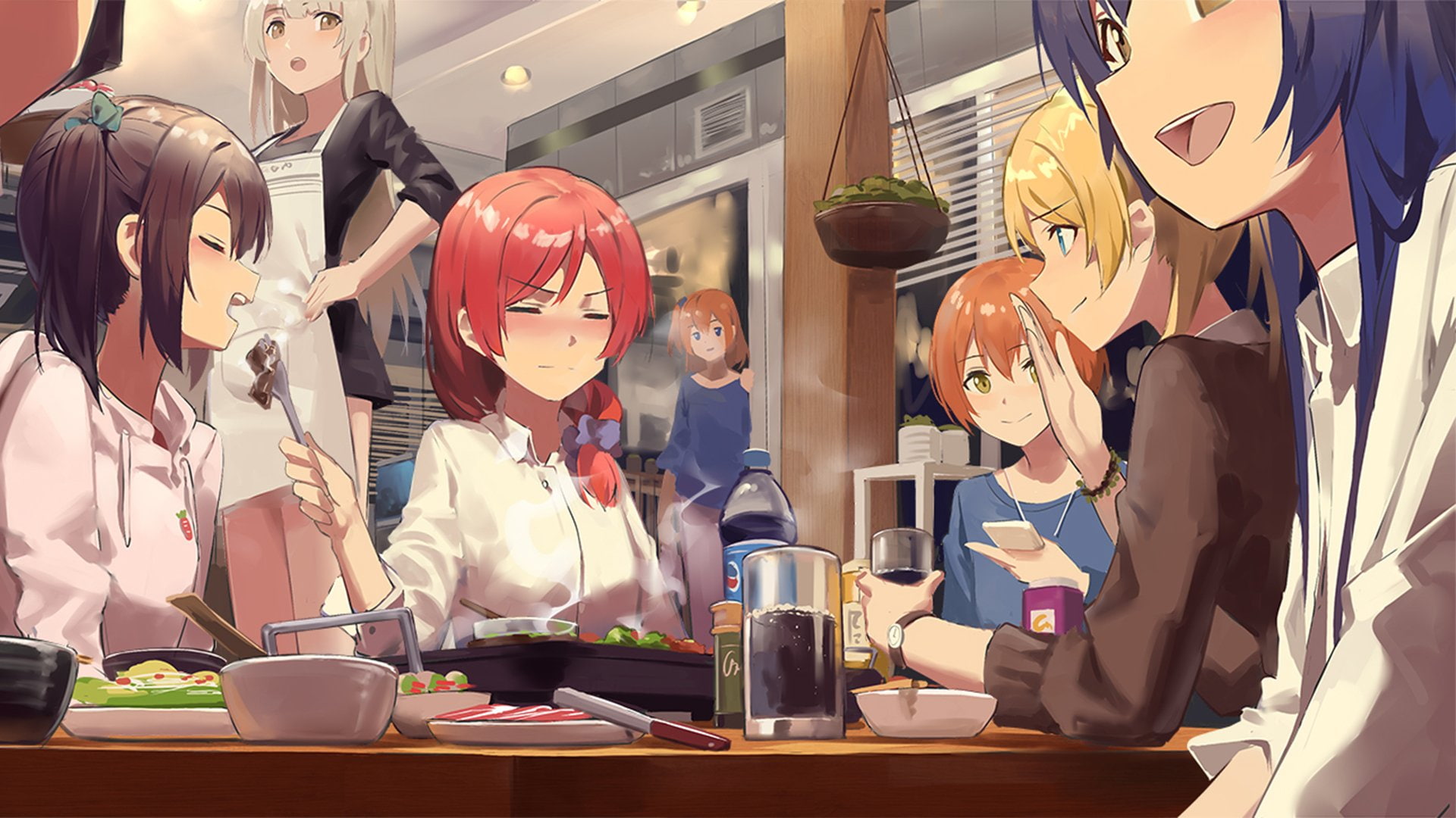 Kotori Minami, Rin Hoshizora, Umi Sonoda, Love Live!, Eri Ayase, Maki Nishikino, Honoka Kousaka, Anime, 1080P, Nico Yazawa, HD Wallpaper